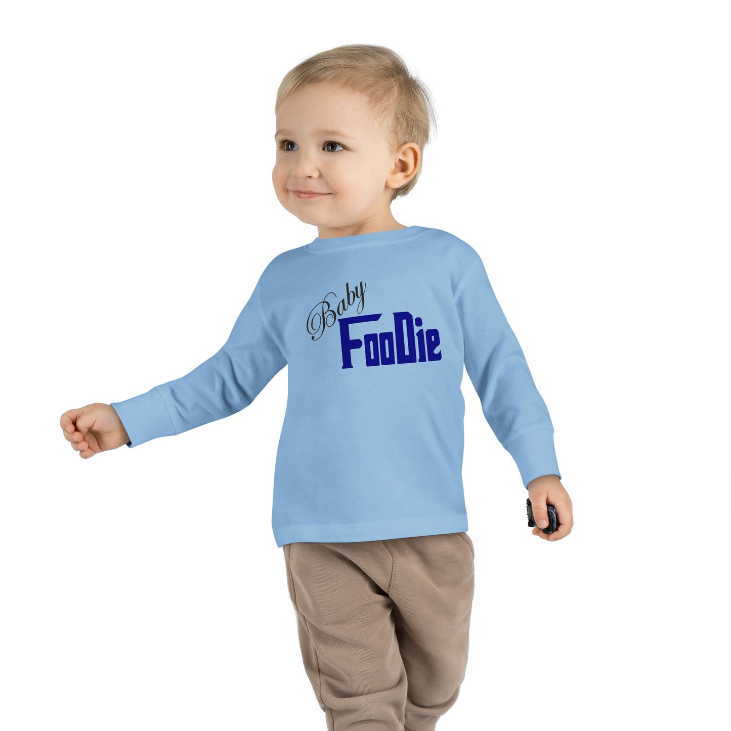 L.O.E.F Baby Foodie Toddler Long Sleeve Tee (Dark Blue)