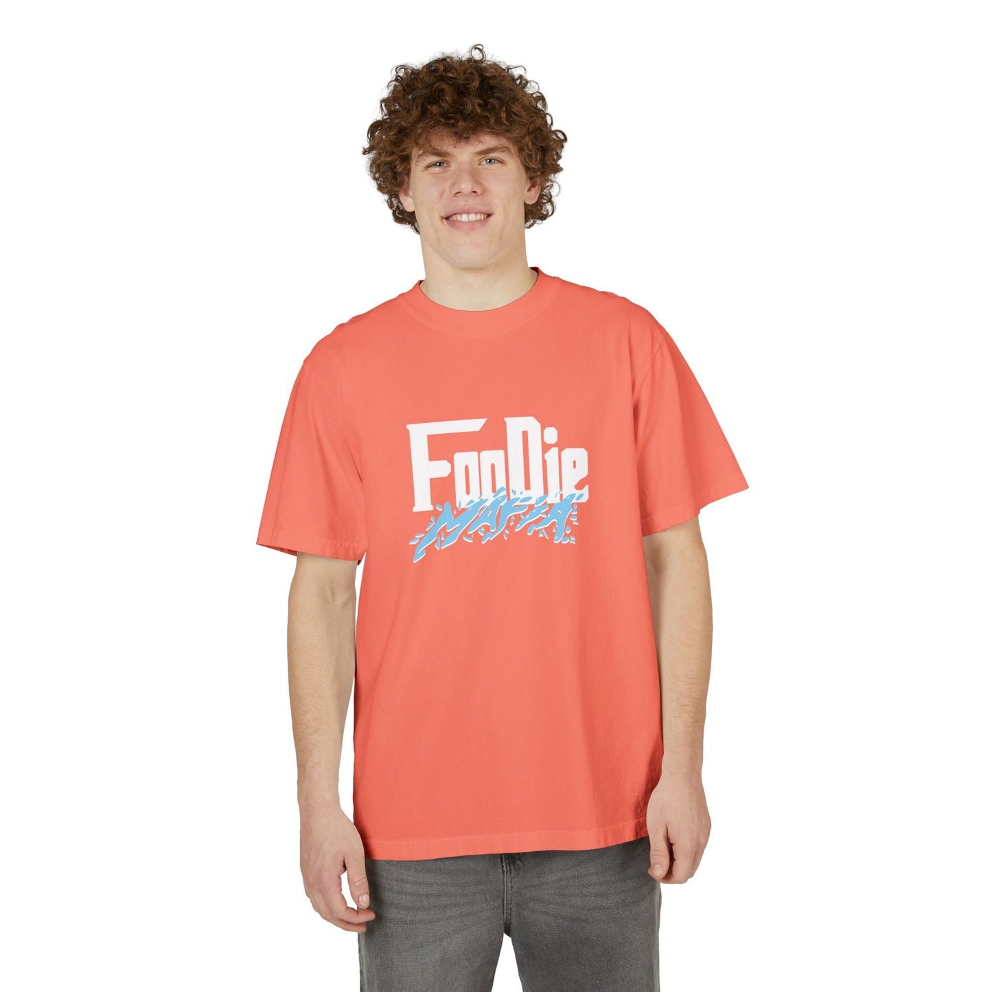 L.O.E.F White Foodie Mafia Unisex Tee shirt (Baby Blue)