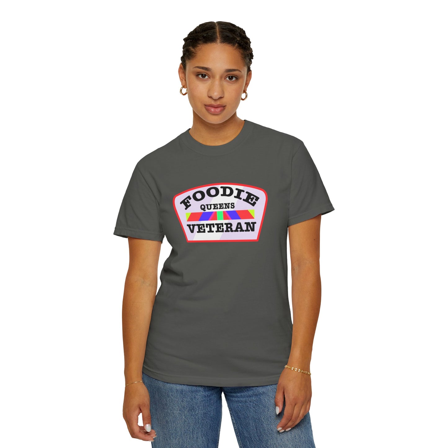 L.O.E.F Foodie Veteran QUEENS Unisex Tee Shirt (Soft Pink)