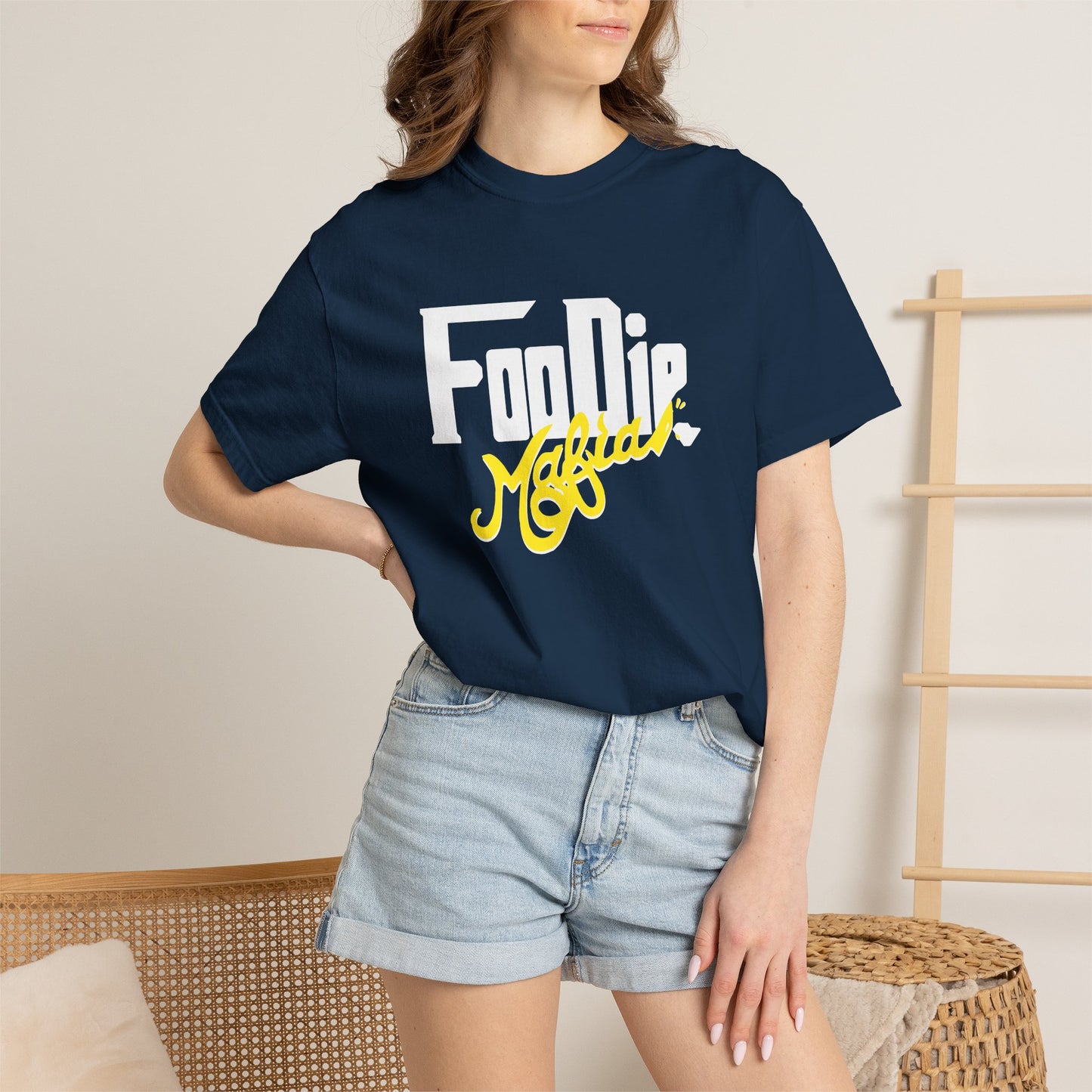 L.O.E.F Foodie Mafia Unisex Tee Shirt  (Yellow)