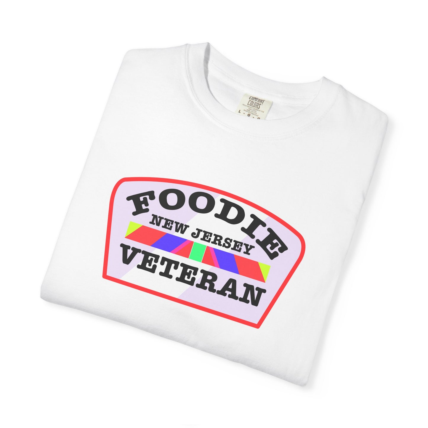 L.O.E.F Foodie Veteran NEW JERSEY Unisex Tee Shirt (Soft Pink)