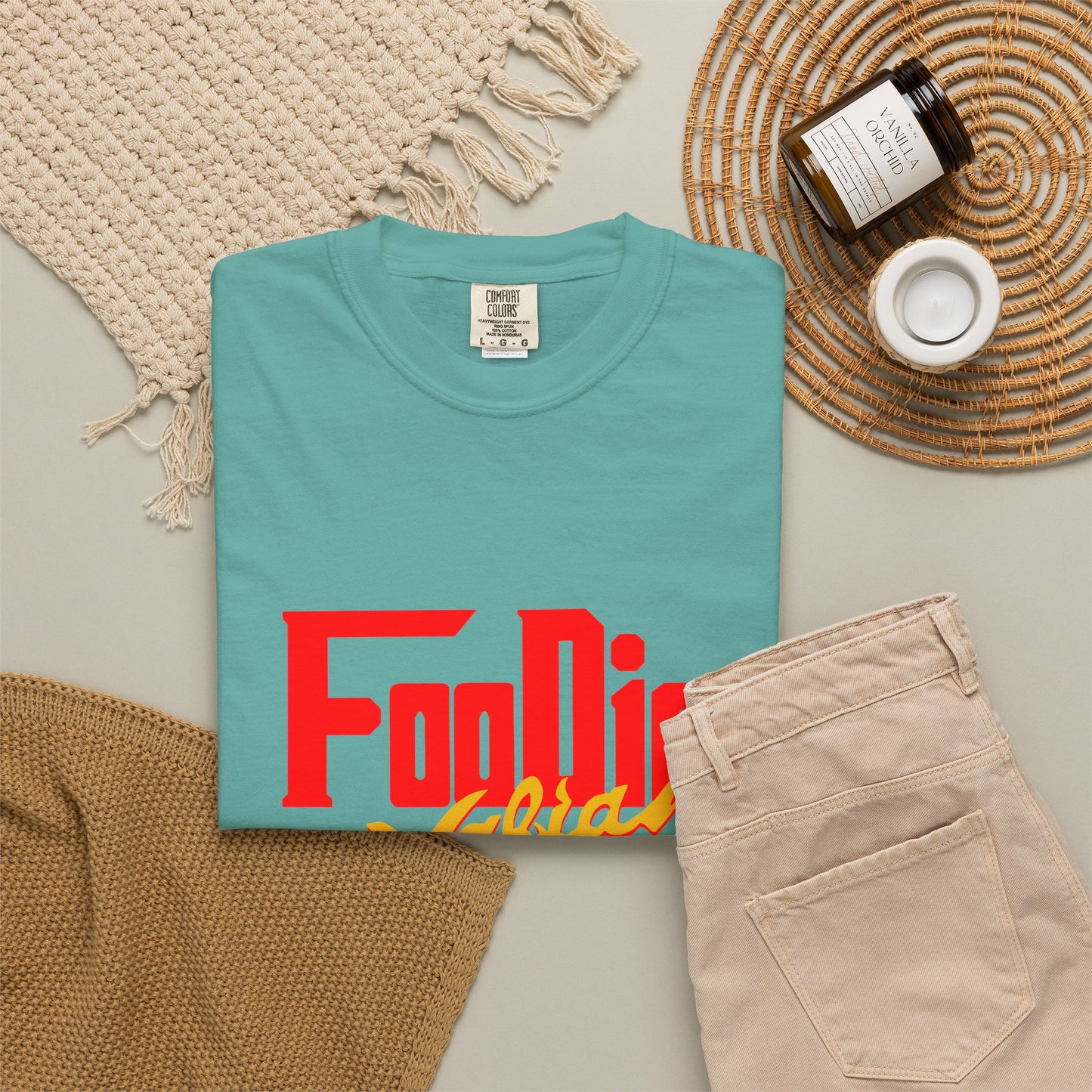 L.O.E.F Red Foodie Mafia Unisex Tee Shirt (Gold)