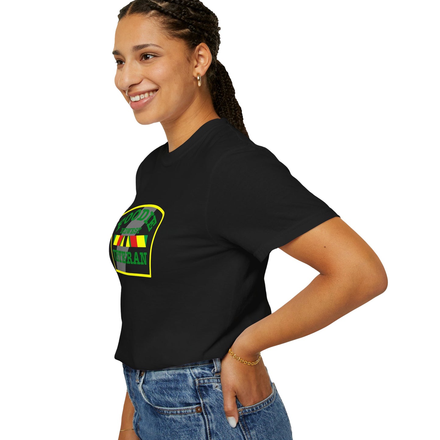 L.O.E.F Foodie Veteran MIDWEST Unisex Tee Shirt (Green)