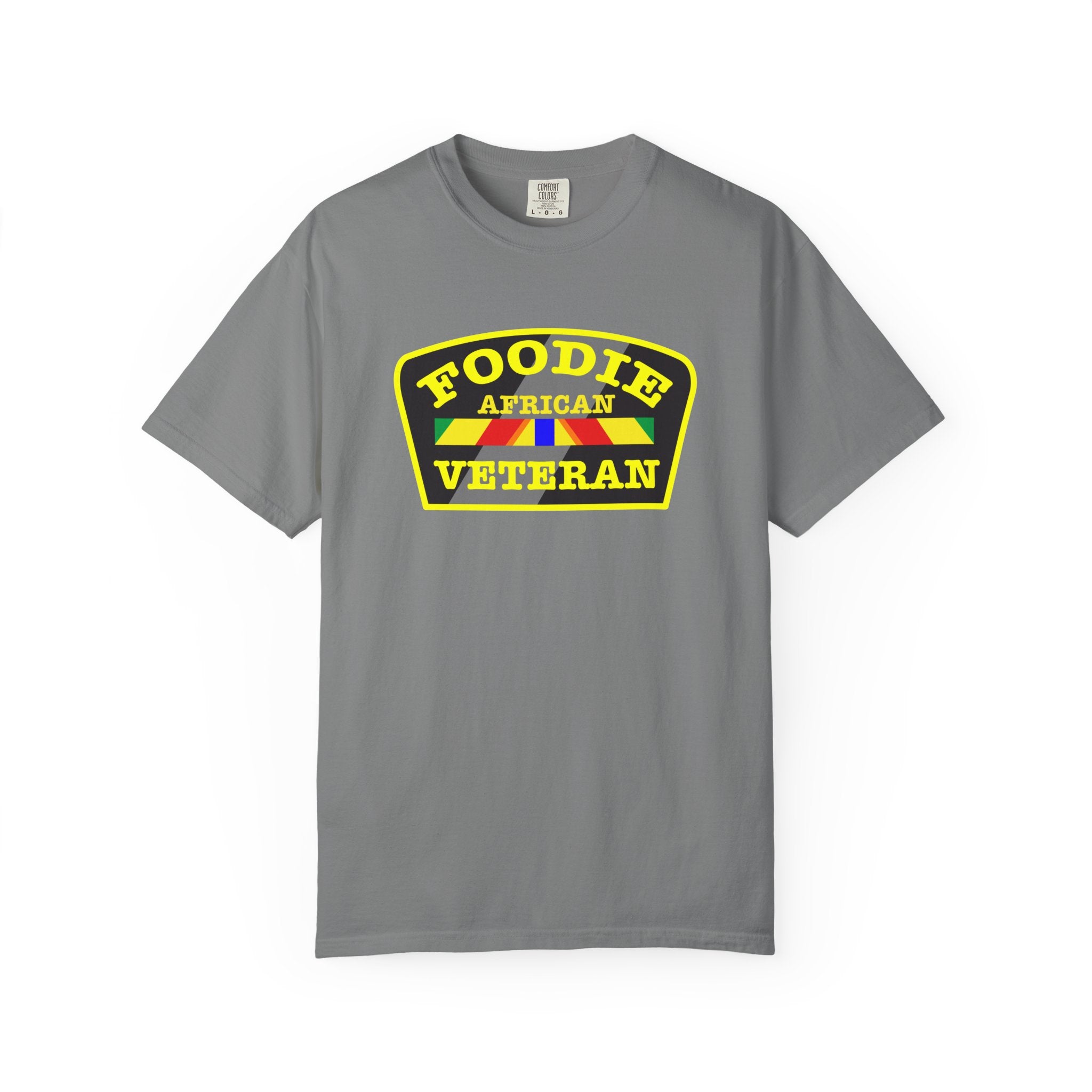 L.O.E.F Foodie Veteran AFRICAN Unisex Tee Shirt (Yellow)