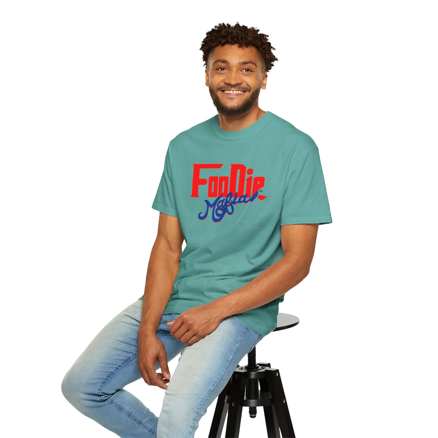 L.O.E.F Red Foodie Mafia Unisex Tee shirt (Cobalt Blue)