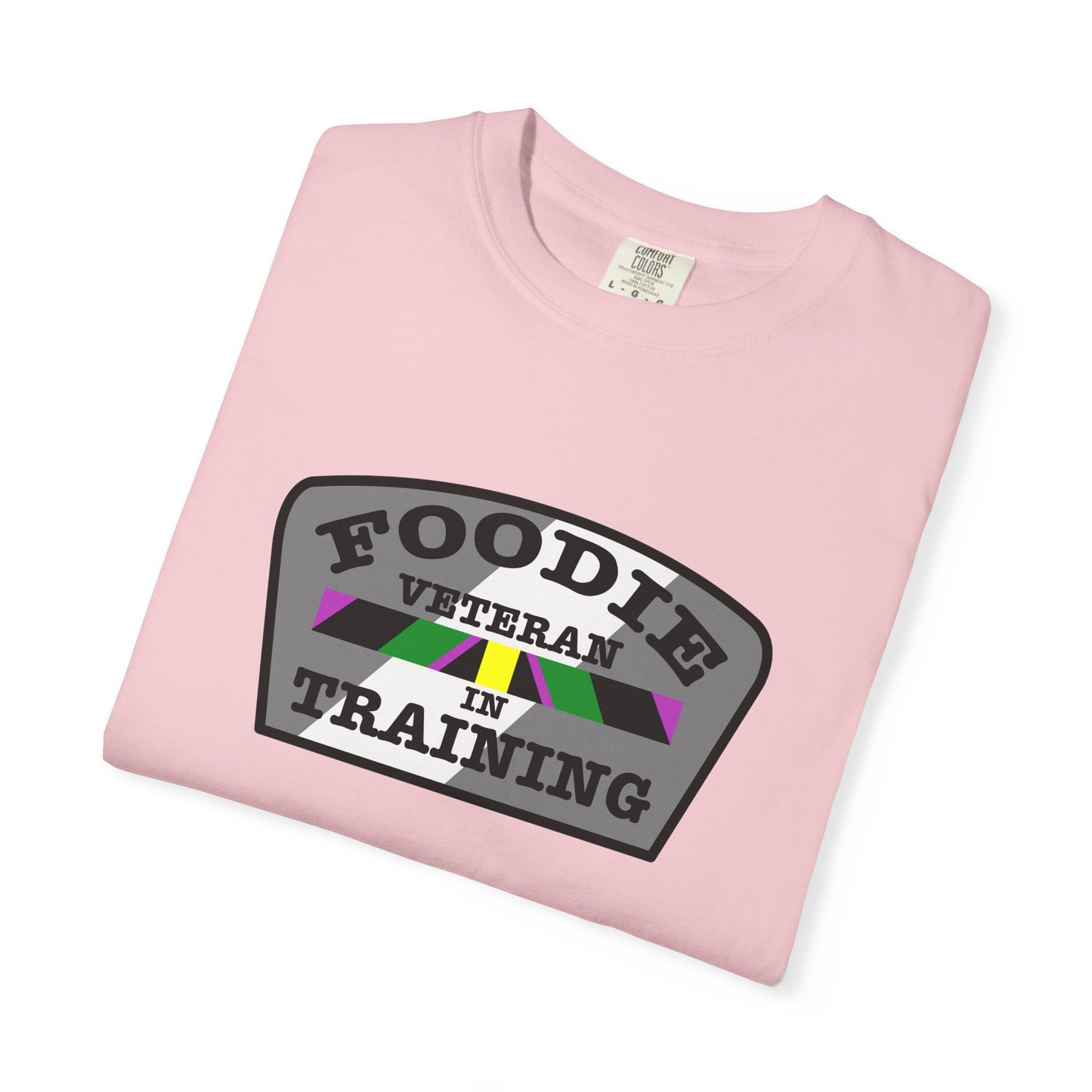 L.O.E.F Foodie Veteran IN TRAINING Unisex Tee Shirt (Gray)
