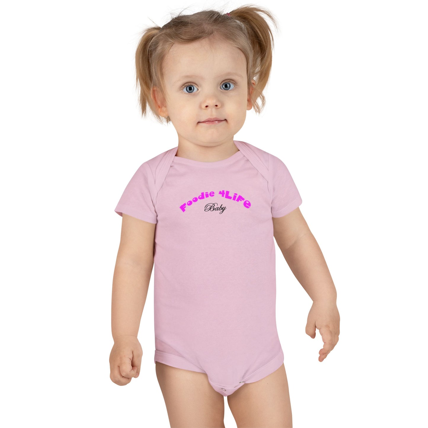 L.O.E.F Foodie 4Life Baby Bodysuit  (Fuchsia)