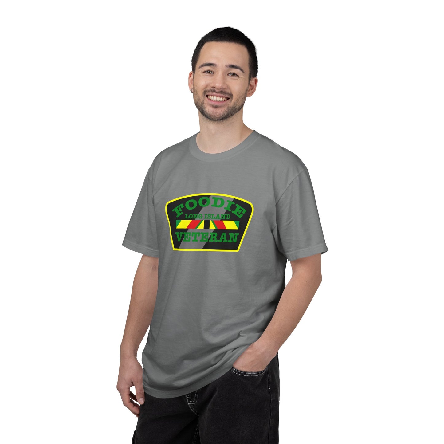 L.O.E.F Foodie Veteran Long Island Unisex Tee Shirt (Green)