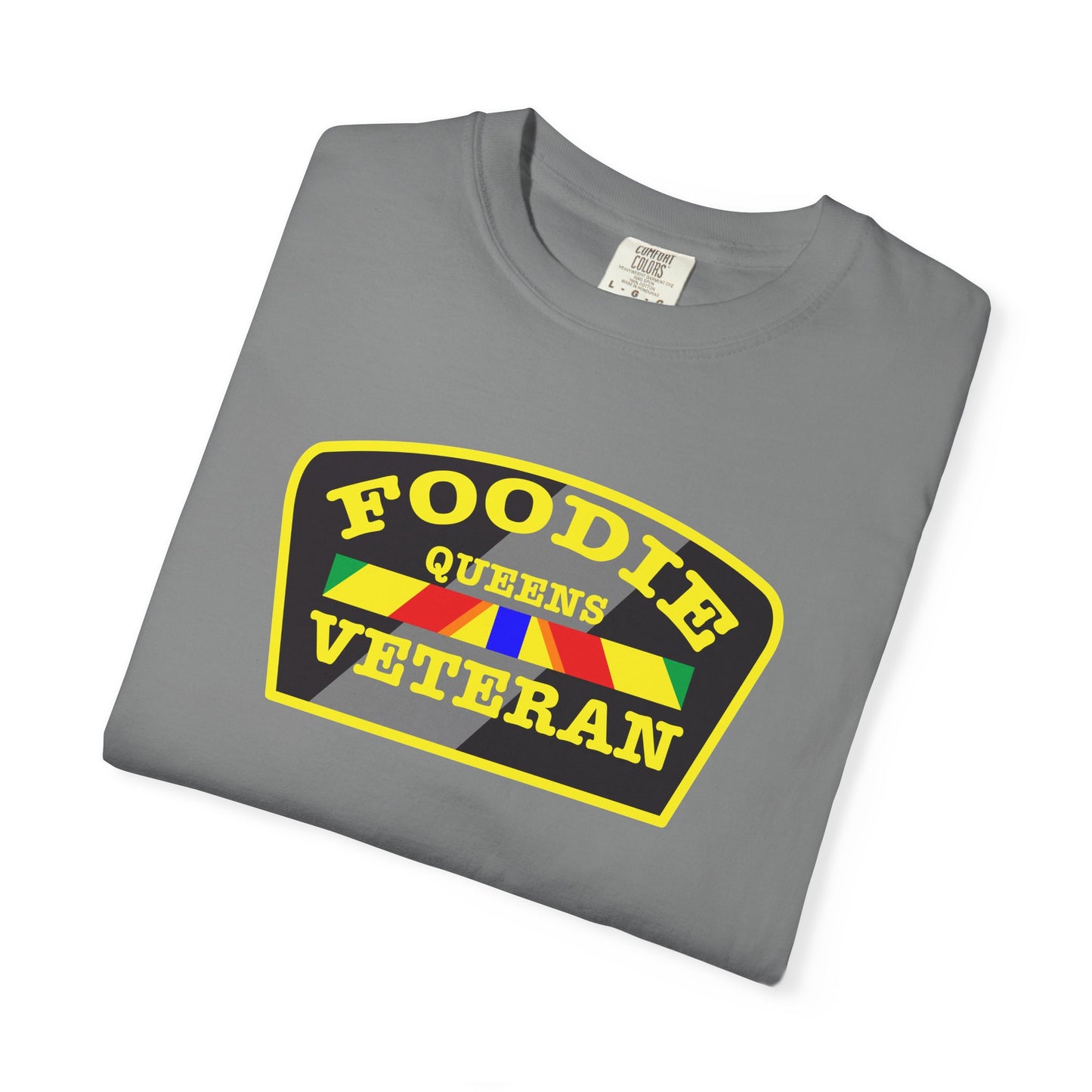 L.O.E.F Foodie Veteran QUEENS Unisex Tee Shirt (Yellow)