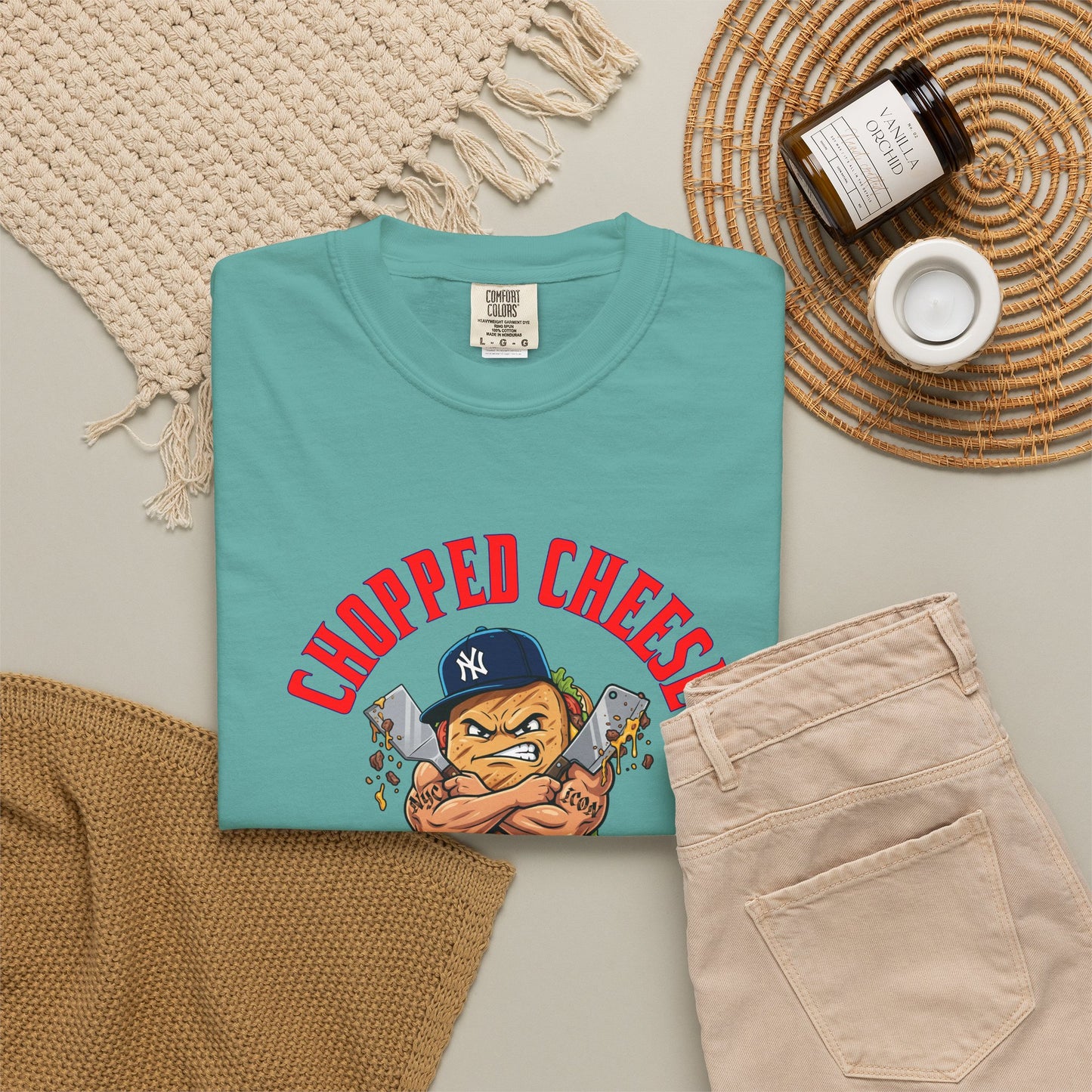 L.O.E.F Mafia Chopped Cheese Unisex Tee Shirt (Red)