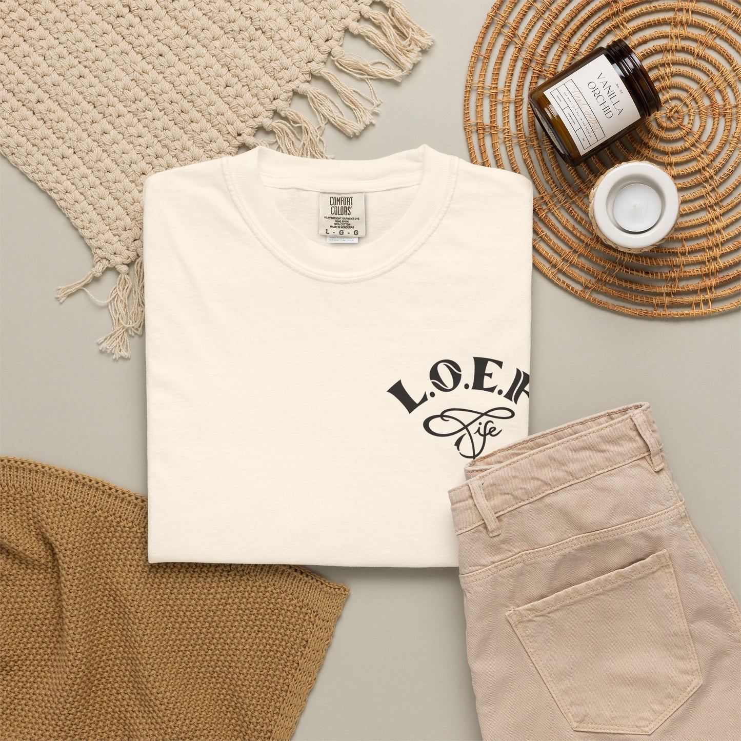 L.O.E.F Foodie 4Life Vegan Unisex Tee Shirt (Machalite Green)