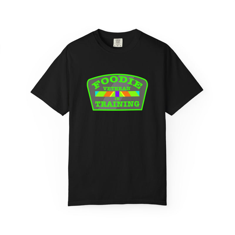 L.O.E.F Foodie Veteran IN TRAINING Unisex Tee Shirt (Neon Green)