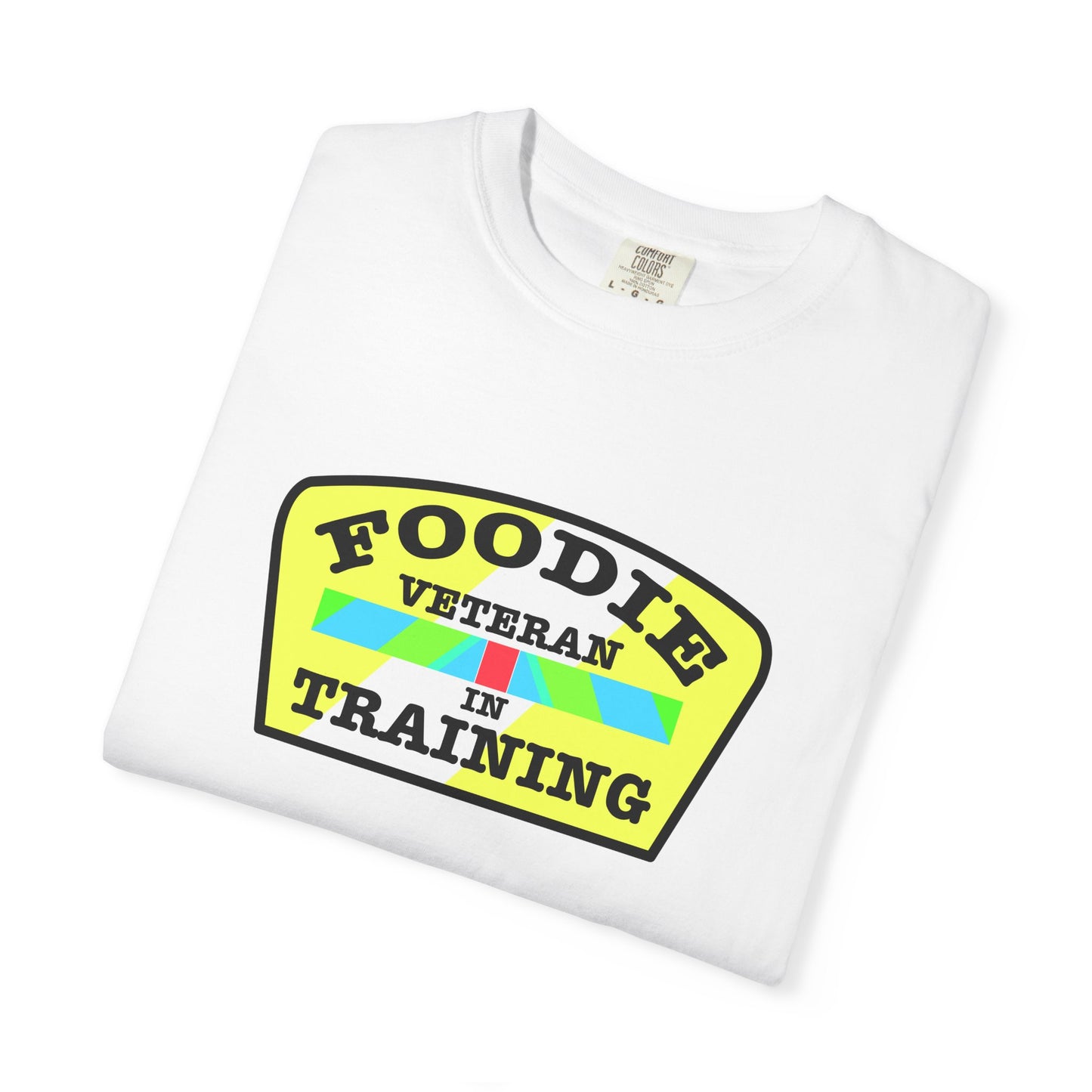 L.O.E.F Foodie Veteran IN TRAINING Unisex Tee Shirt (Yellow and Black)