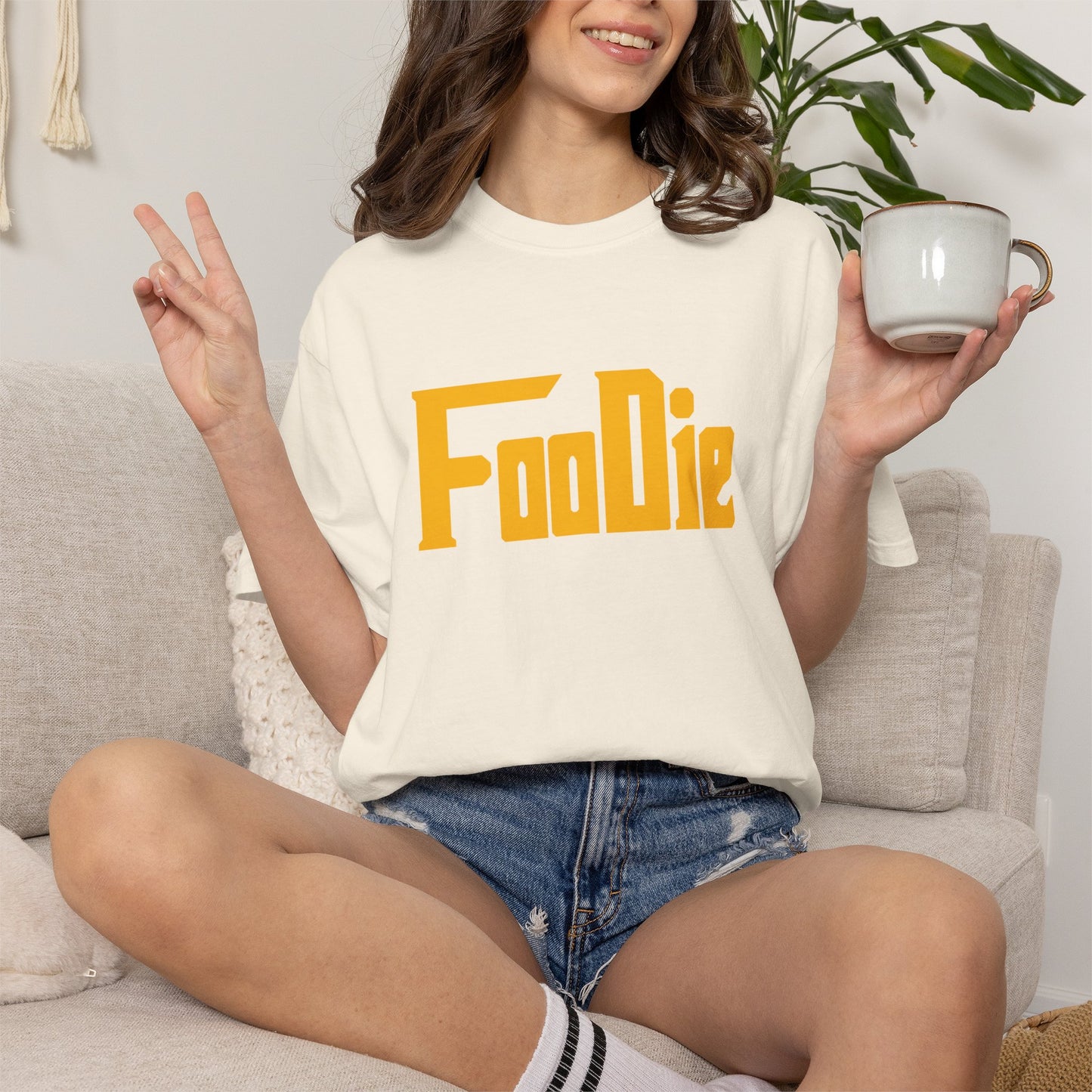 L.O.E.F Foodie Unisex Tee Shirt (Dark Yellow)