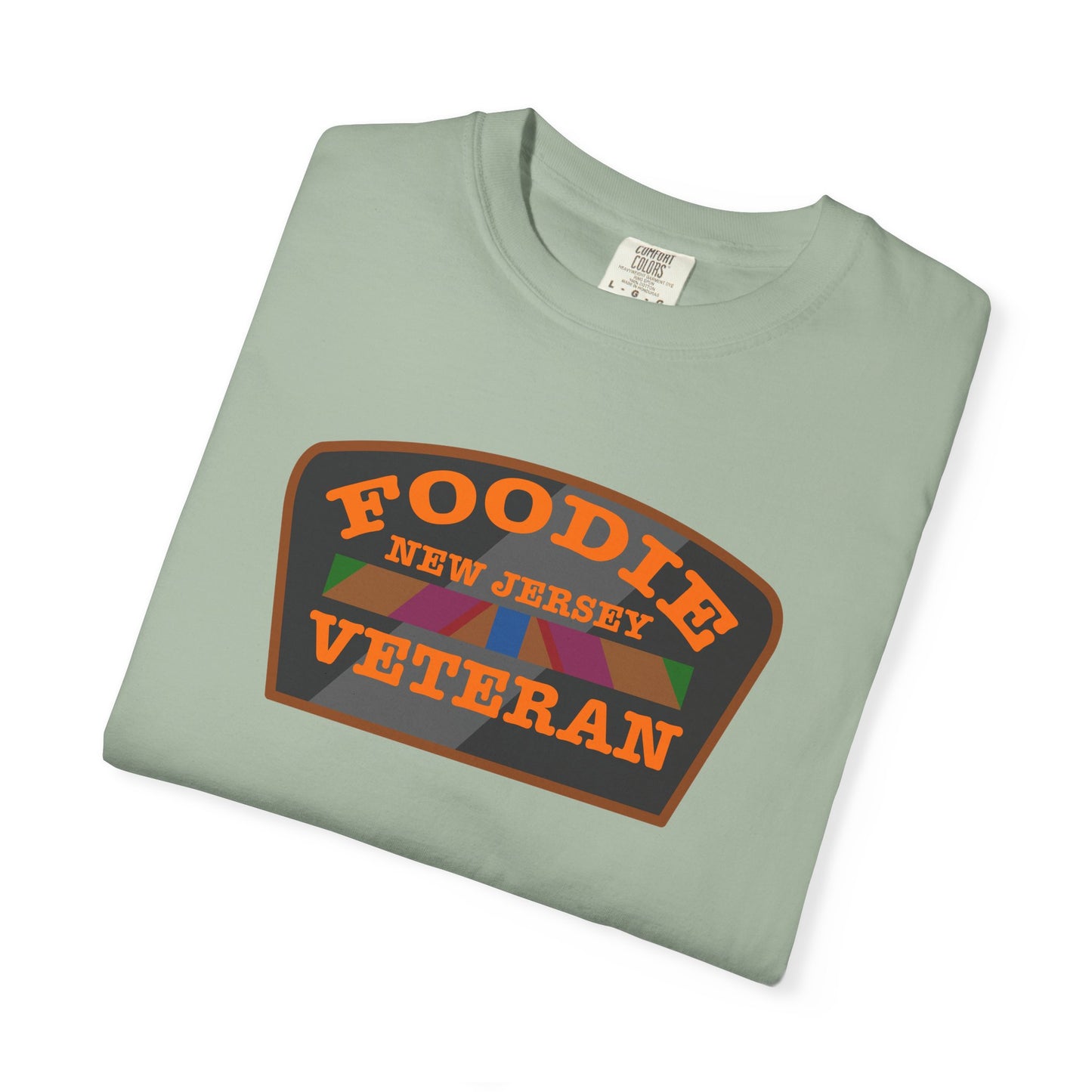 L.O.E.F Foodie Veteran NEW JERSEY Unisex Tee Shirt (Orange)