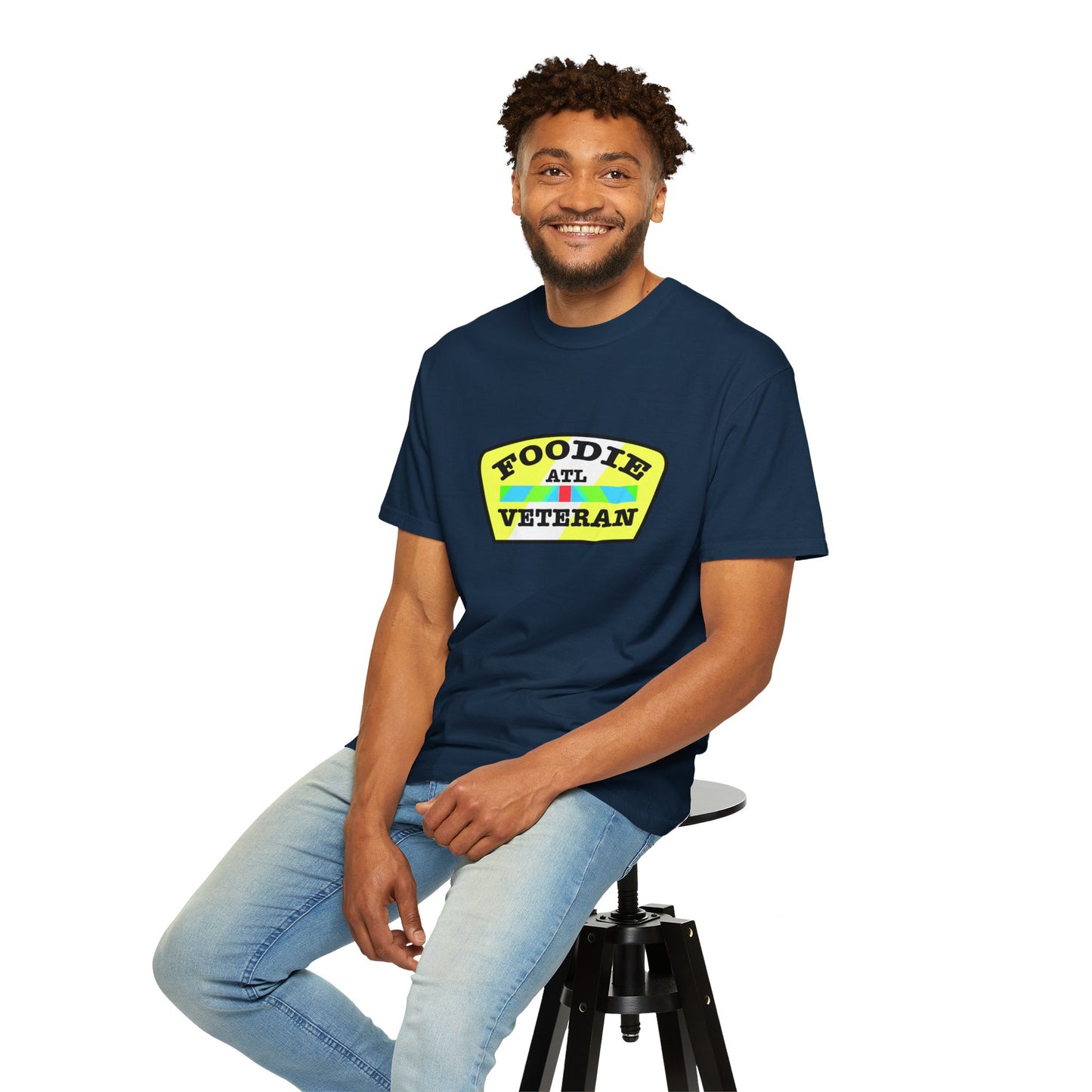 L.O.E.F Foodie Veteran ATL Unisex Tee Shirt (Yellow and Black)