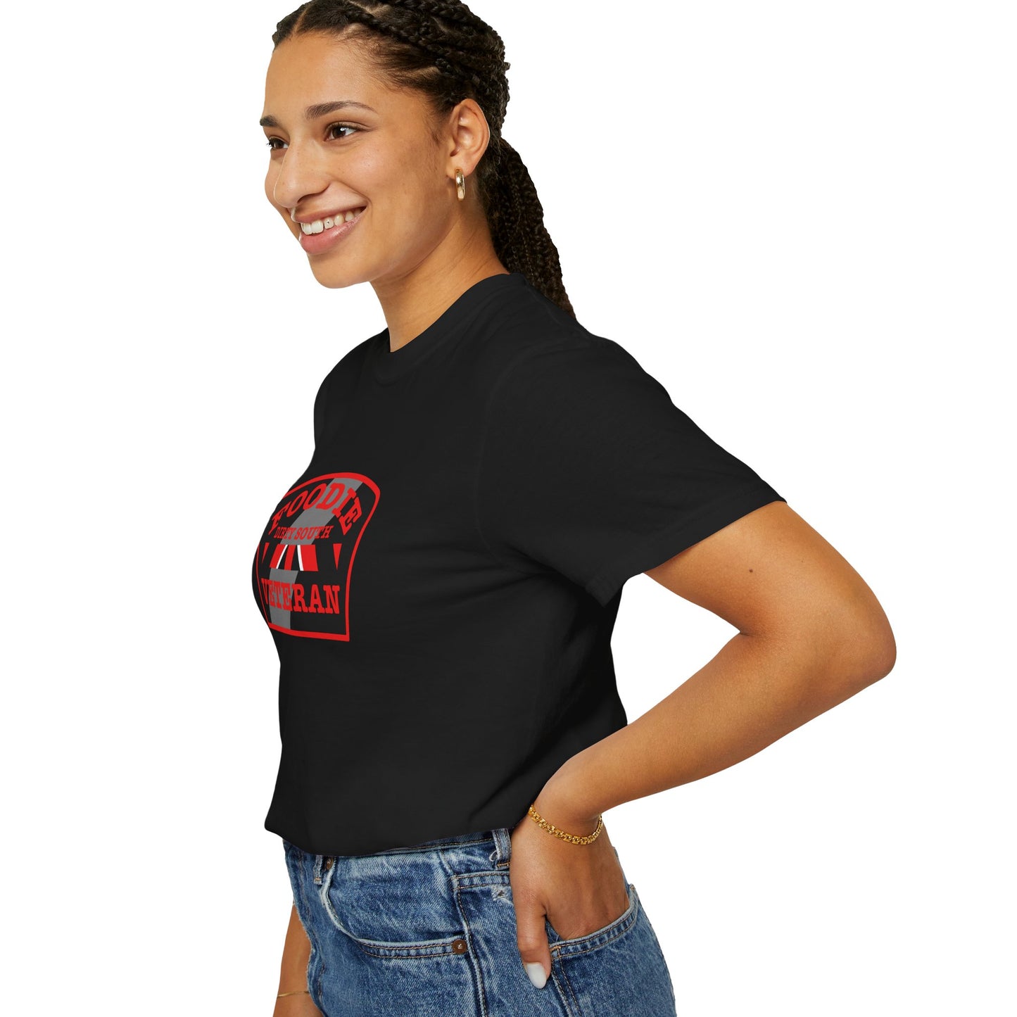 L.O.E.F Foodie Veteran DIRTY SOUTH Unisex Tee Shirt (Red)