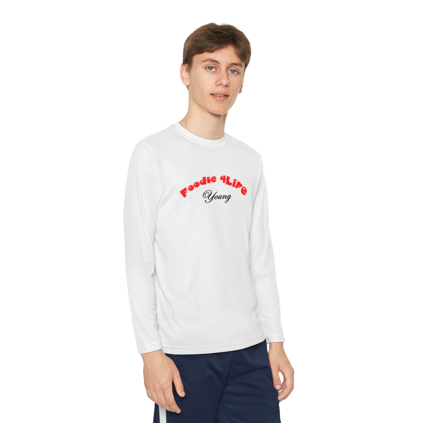 L.O.E.F Foodie 4Life Young Long Sleeve Tee  (Fiery Red)