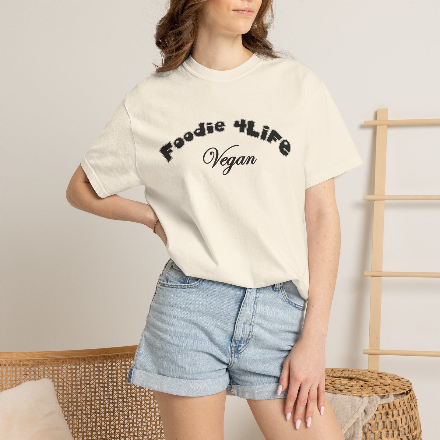 L.O.E.F Foodie 4Life Vegan Unisex Tee Shirt (Black)