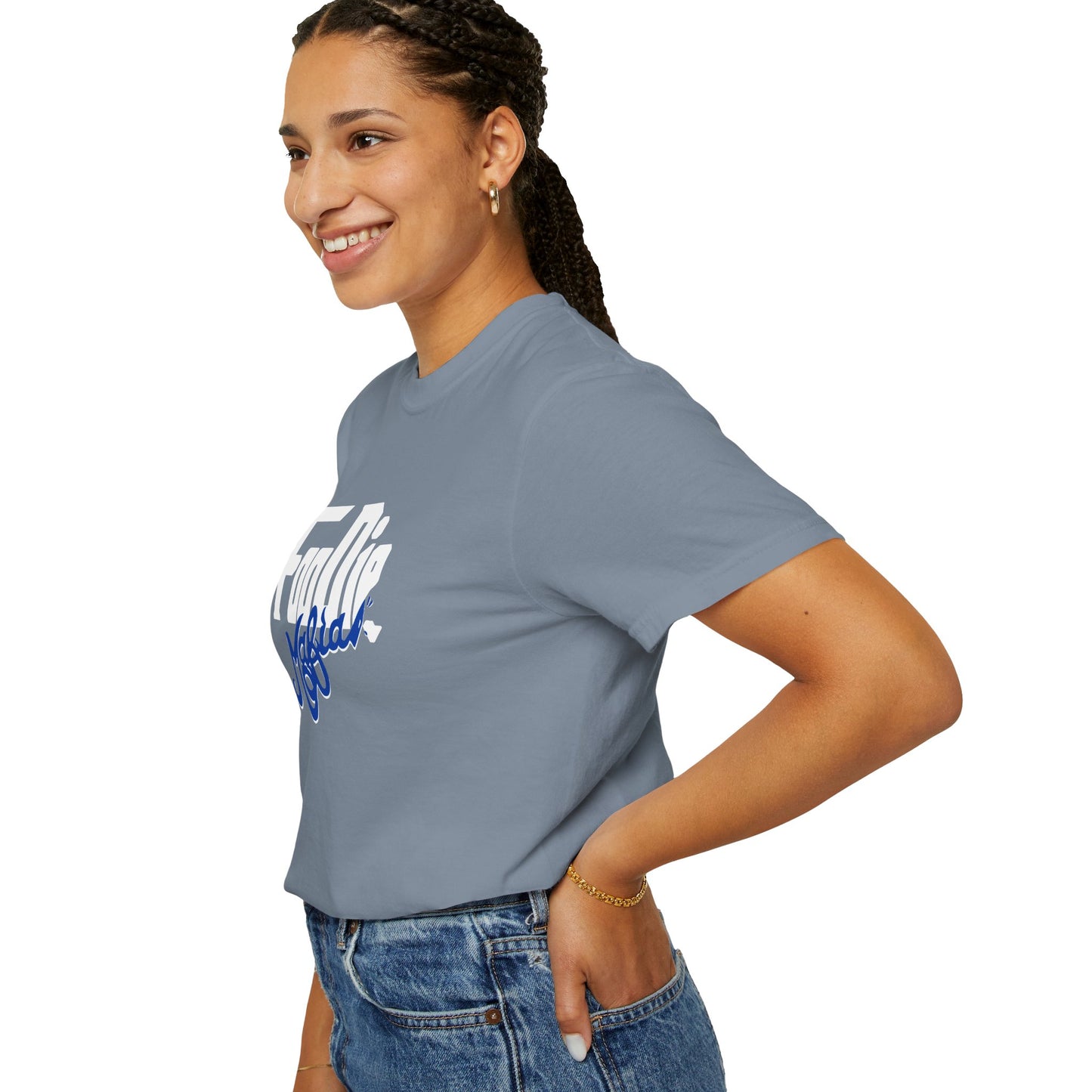 L.O.E.F Foodie Mafia Unisex Tee Shirt  (Dark Blue)