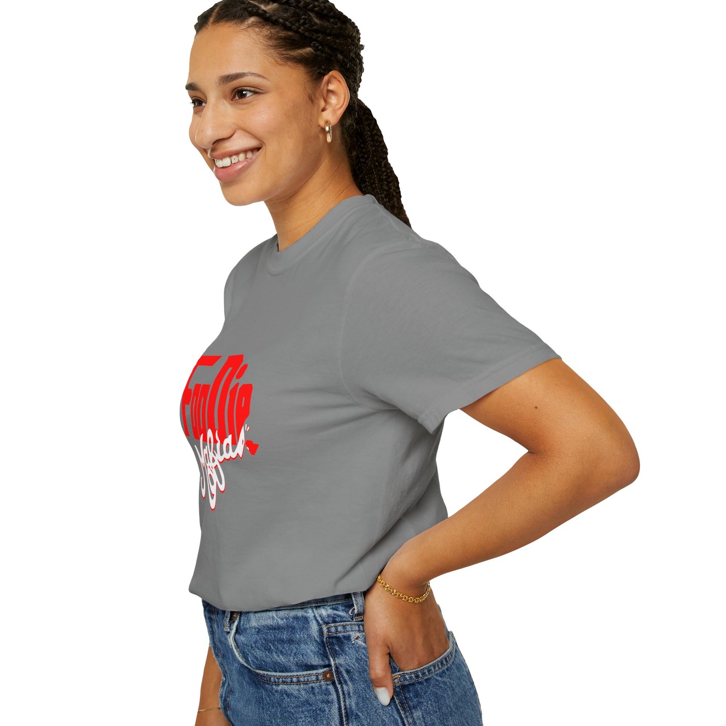 L.O.E.F Red Foodie Mafia Unisex Tee Shirt (White)