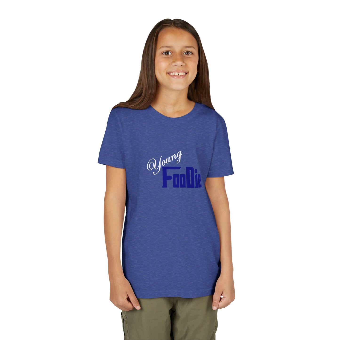 L.O.E.F White Young Foodie Kids Short Sleeve Tee (Dark Blue)