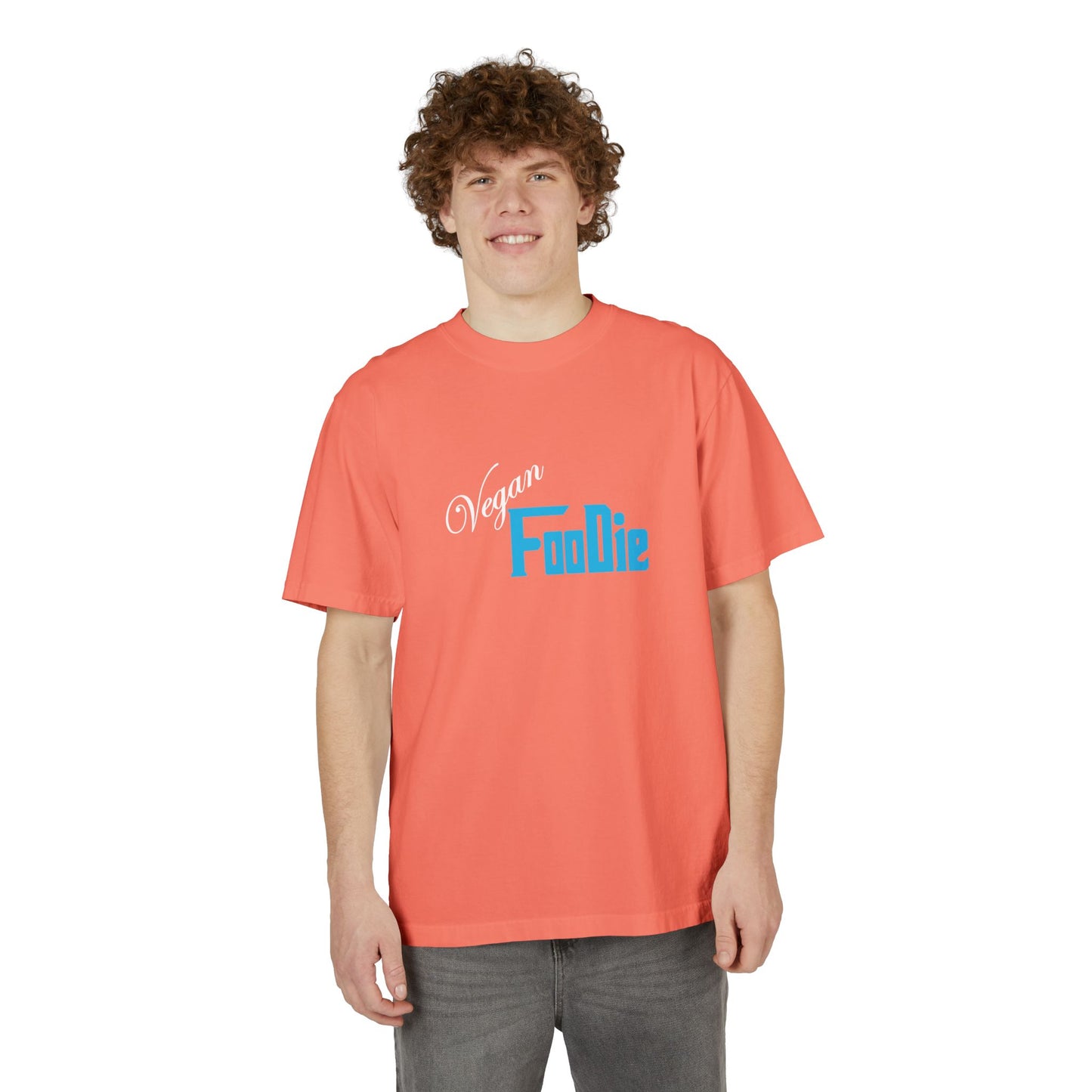 L.O.E.F Unisex Vegan Foodie Tee Shirt (Neon Blue)
