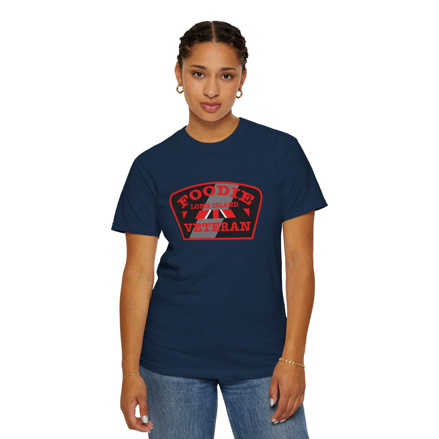 L.O.E.F Foodie Veteran Long Island Unisex Tee Shirt (Red)