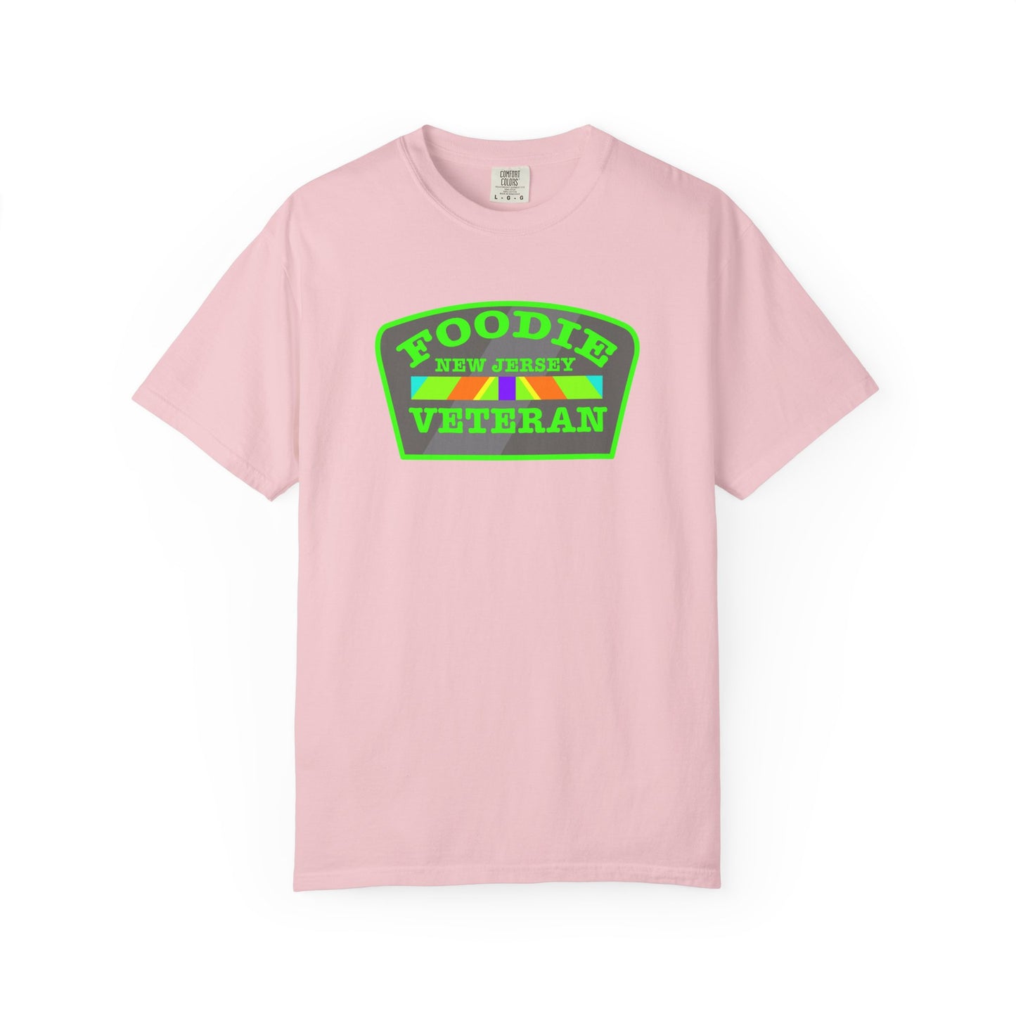 L.O.E.F Foodie Veteran NEW JERSEY Unisex Tee Shirt (Neon Green)