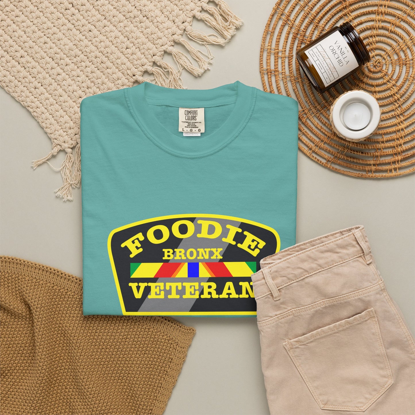 L.O.E.F Foodie Veteran Bronx Unisex Tee Shirt (Yellow)