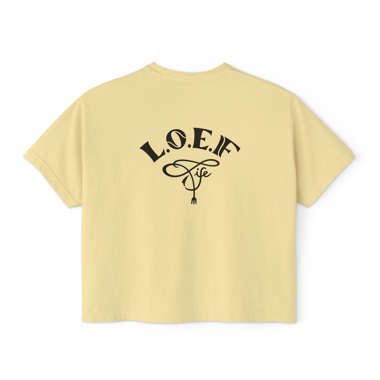 L.O.E.F Foodie 4Life Vegan Boxy Tee (Black)