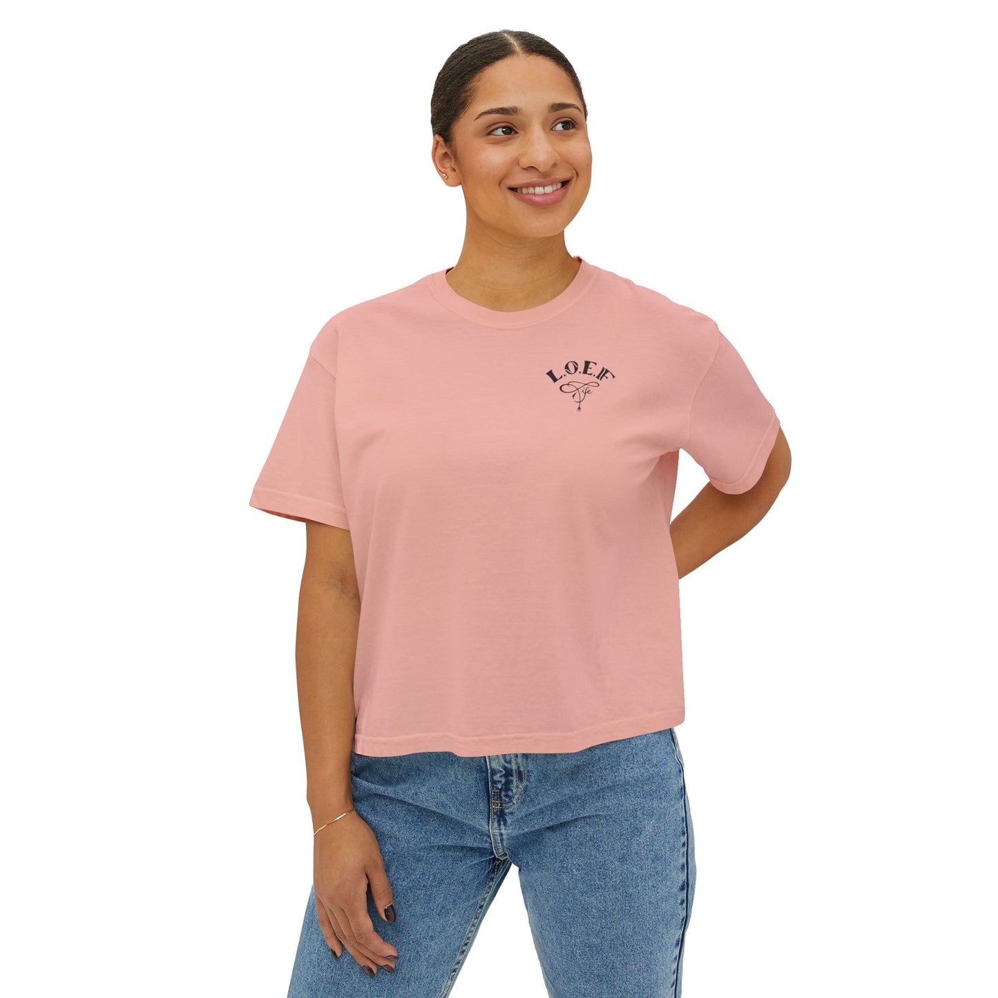 L.O.E.F Foodie 4Life Certified Boxy Tee (Sky Blue)