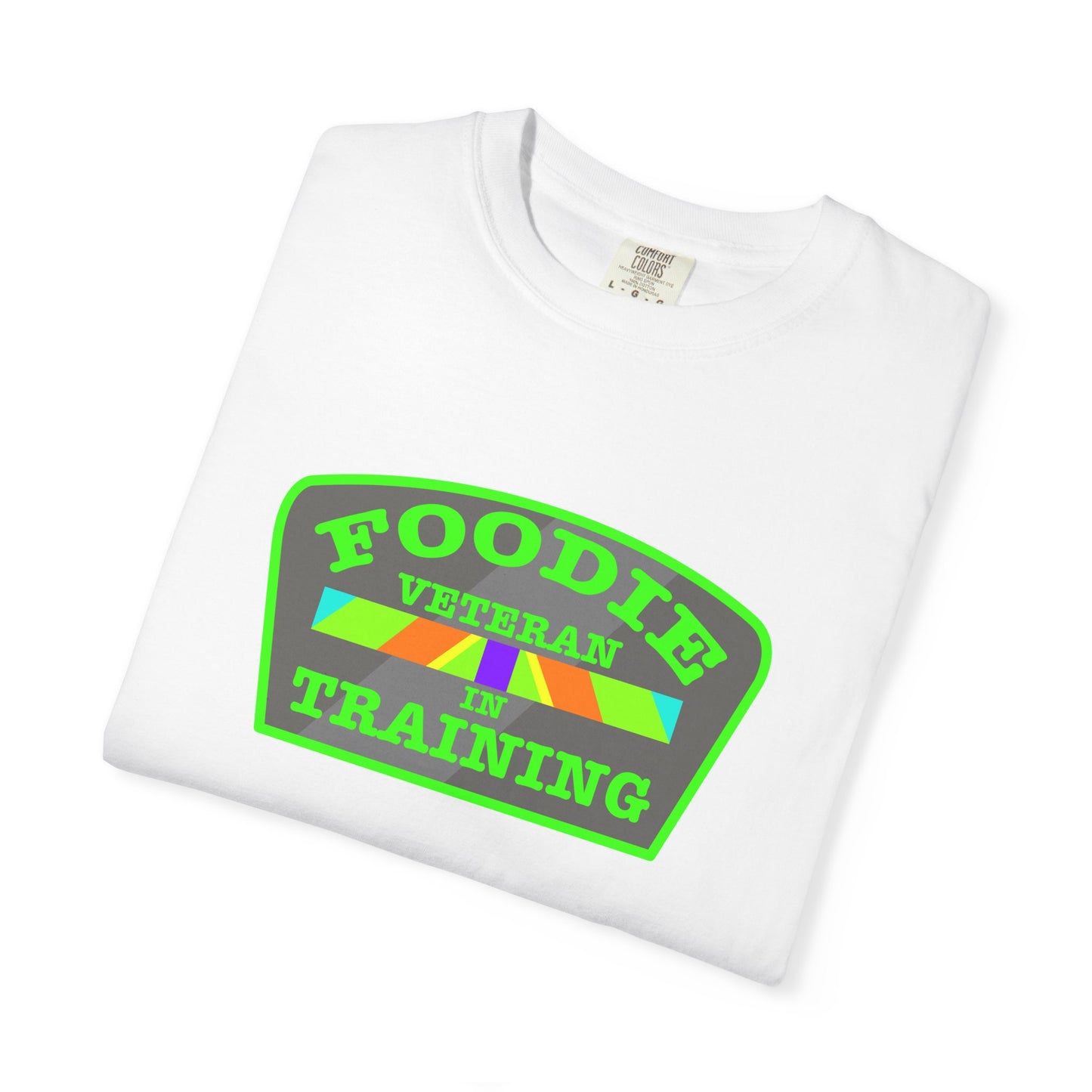 L.O.E.F Foodie Veteran IN TRAINING Unisex Tee Shirt (Neon Green)