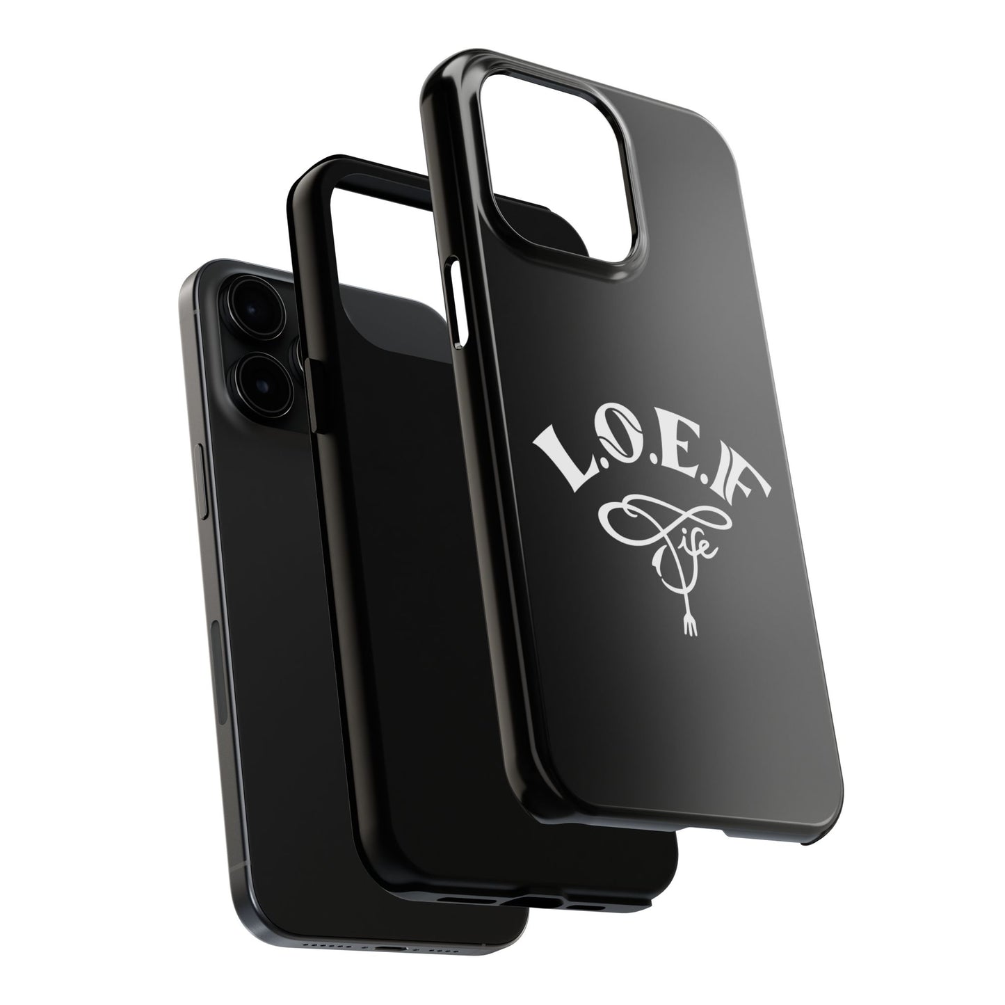 L.O.E.F Black Glossy Protective Phone Case