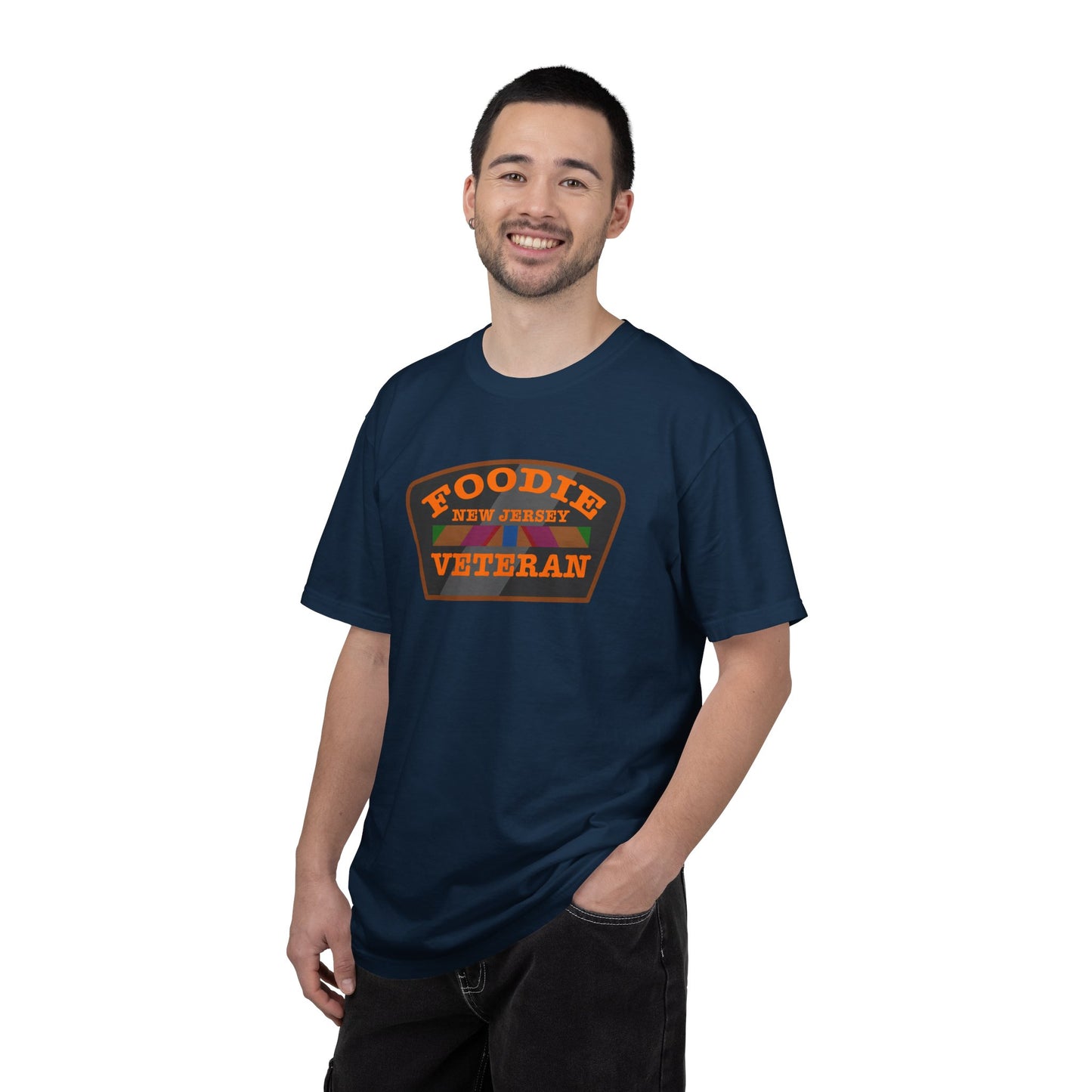 L.O.E.F Foodie Veteran NEW JERSEY Unisex Tee Shirt (Orange)