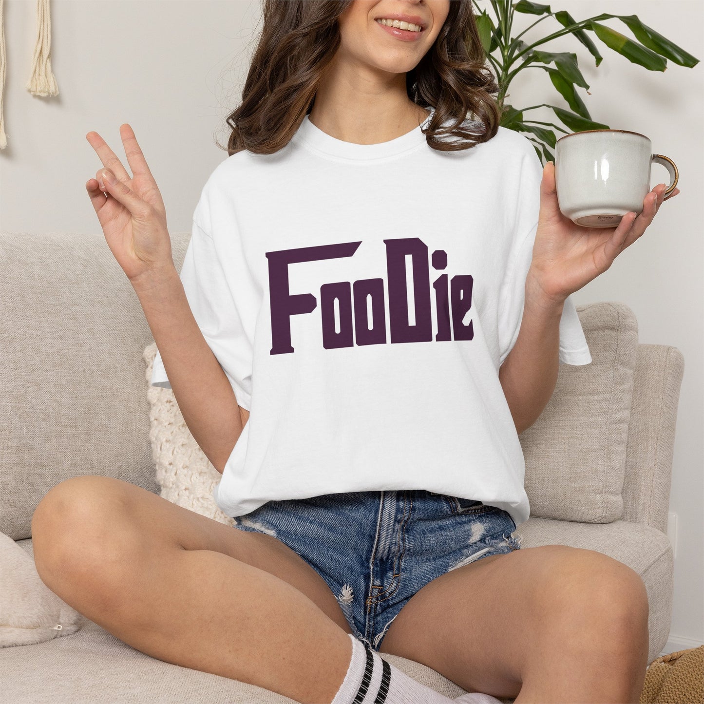 L.O.E.F Foodie Unisex Tee Shirt (Deep Purple)
