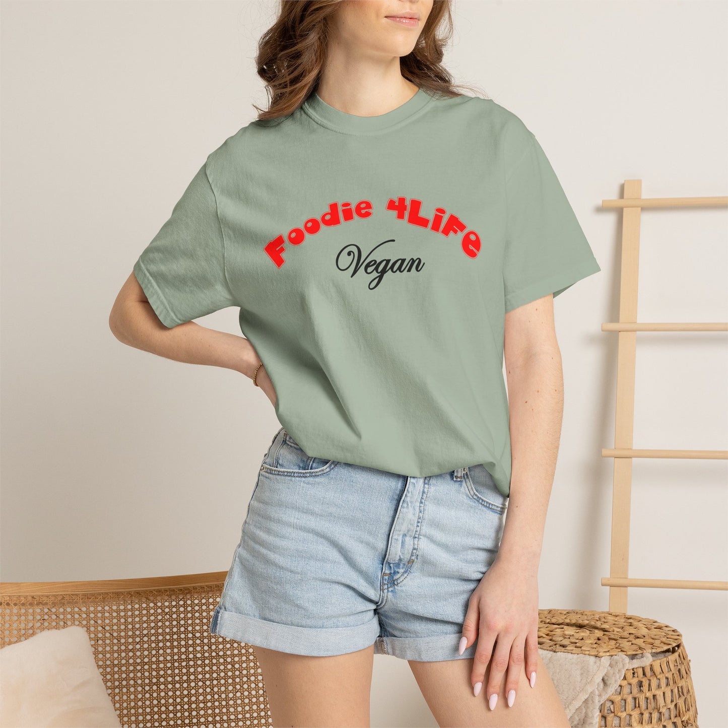 L.O.E.F Foodie 4Life Vegan Unisex Tee Shirt (Fiery Red)