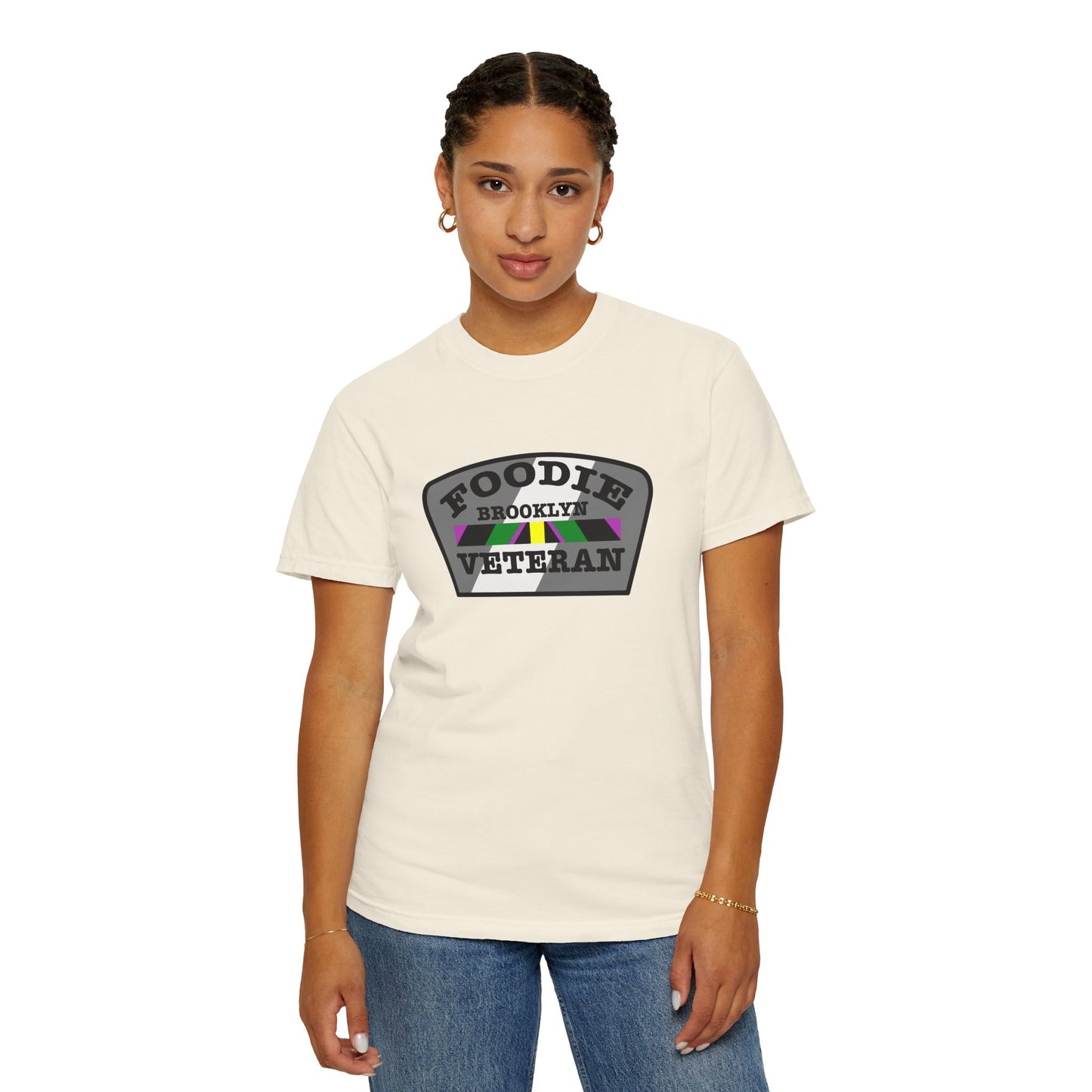 L.O.E.F Foodie Veteran Brooklyn Unisex Tee Shirt (Gray)