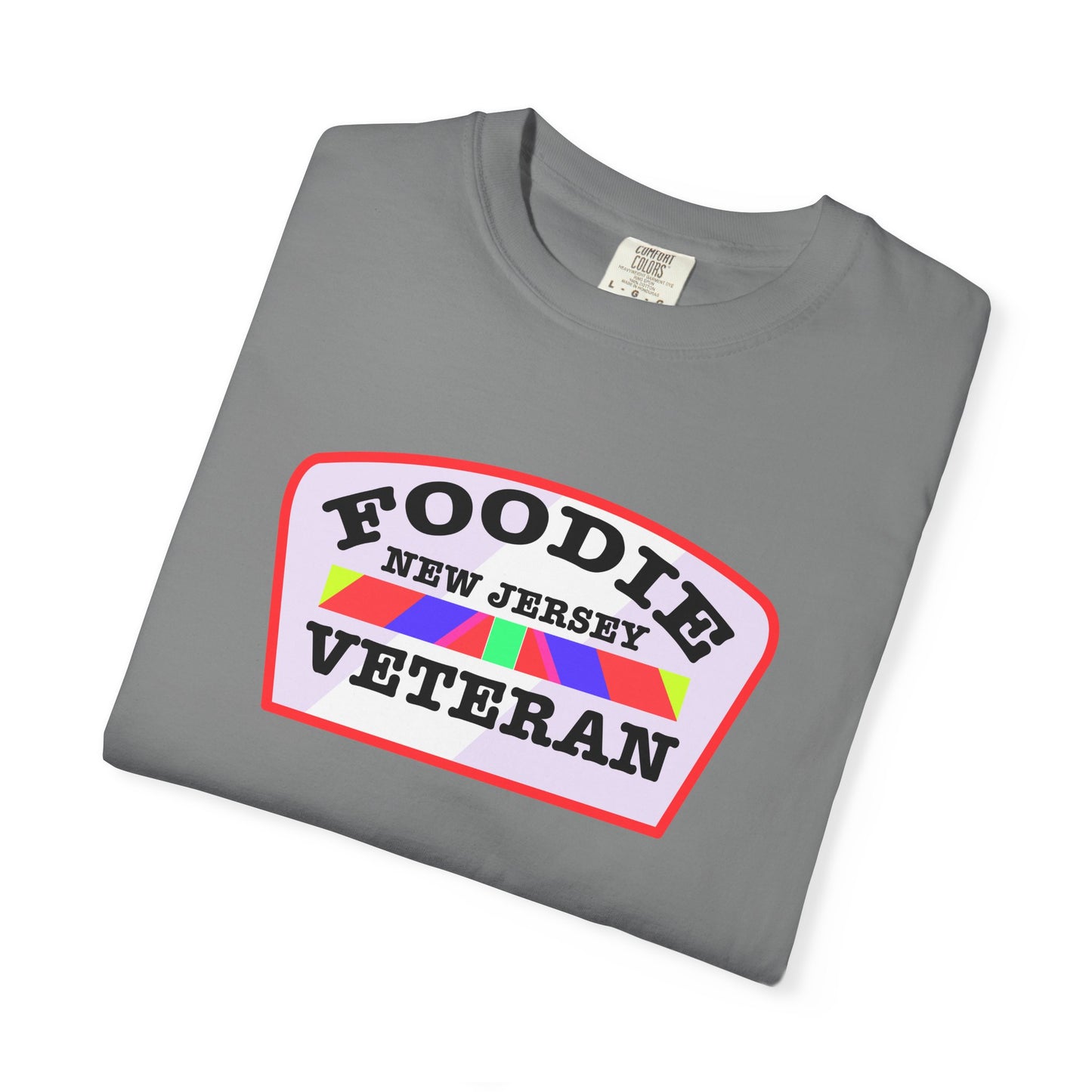 L.O.E.F Foodie Veteran NEW JERSEY Unisex Tee Shirt (Soft Pink)