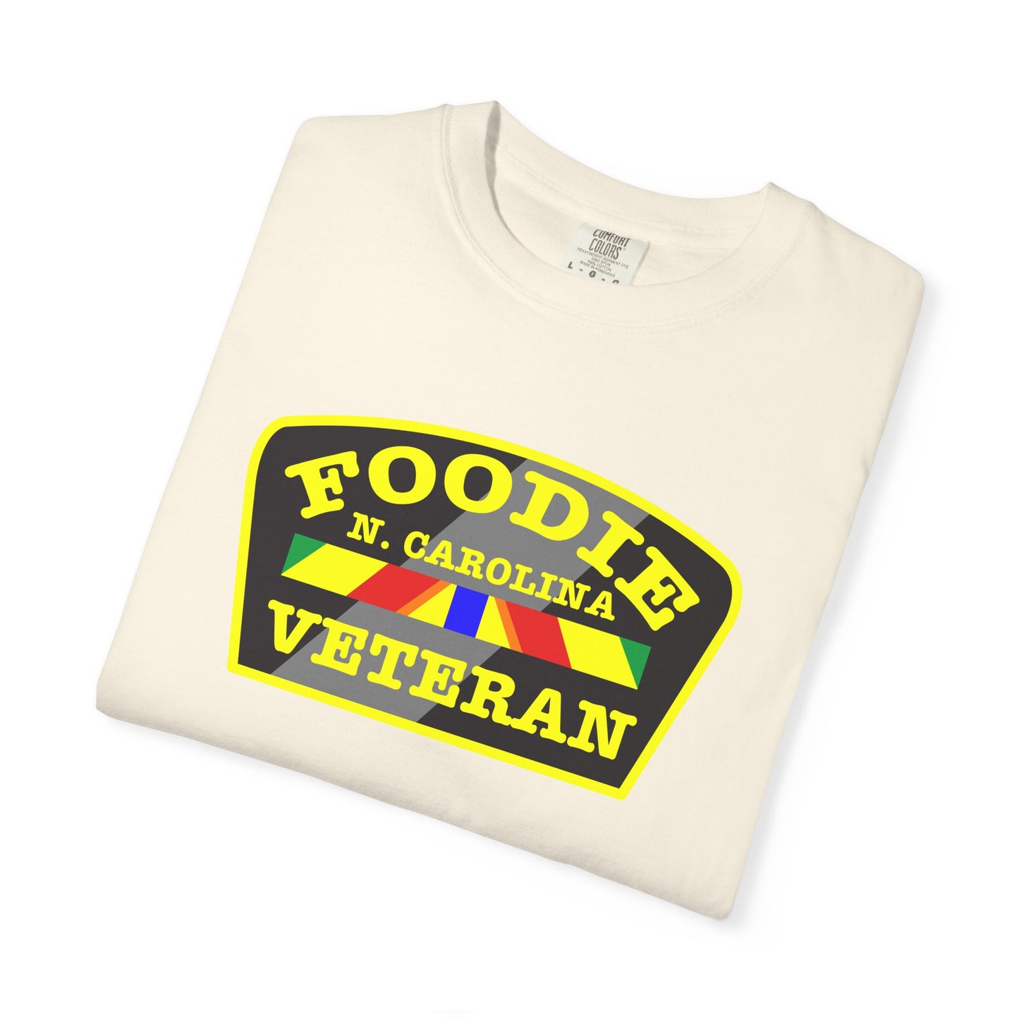 L.O.E.F Foodie Veteran N.CAROLINA Unisex Tee Shirt (Yellow)