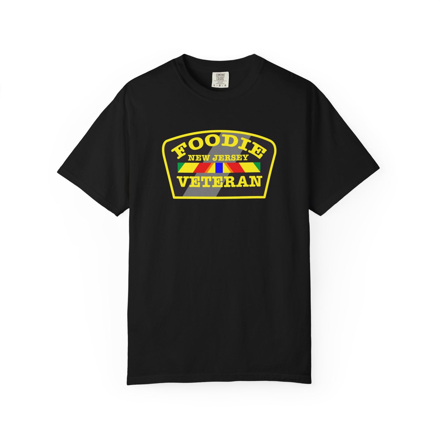 L.O.E.F Foodie Veteran NEW JERSEY Unisex Tee Shirt (Yellow)