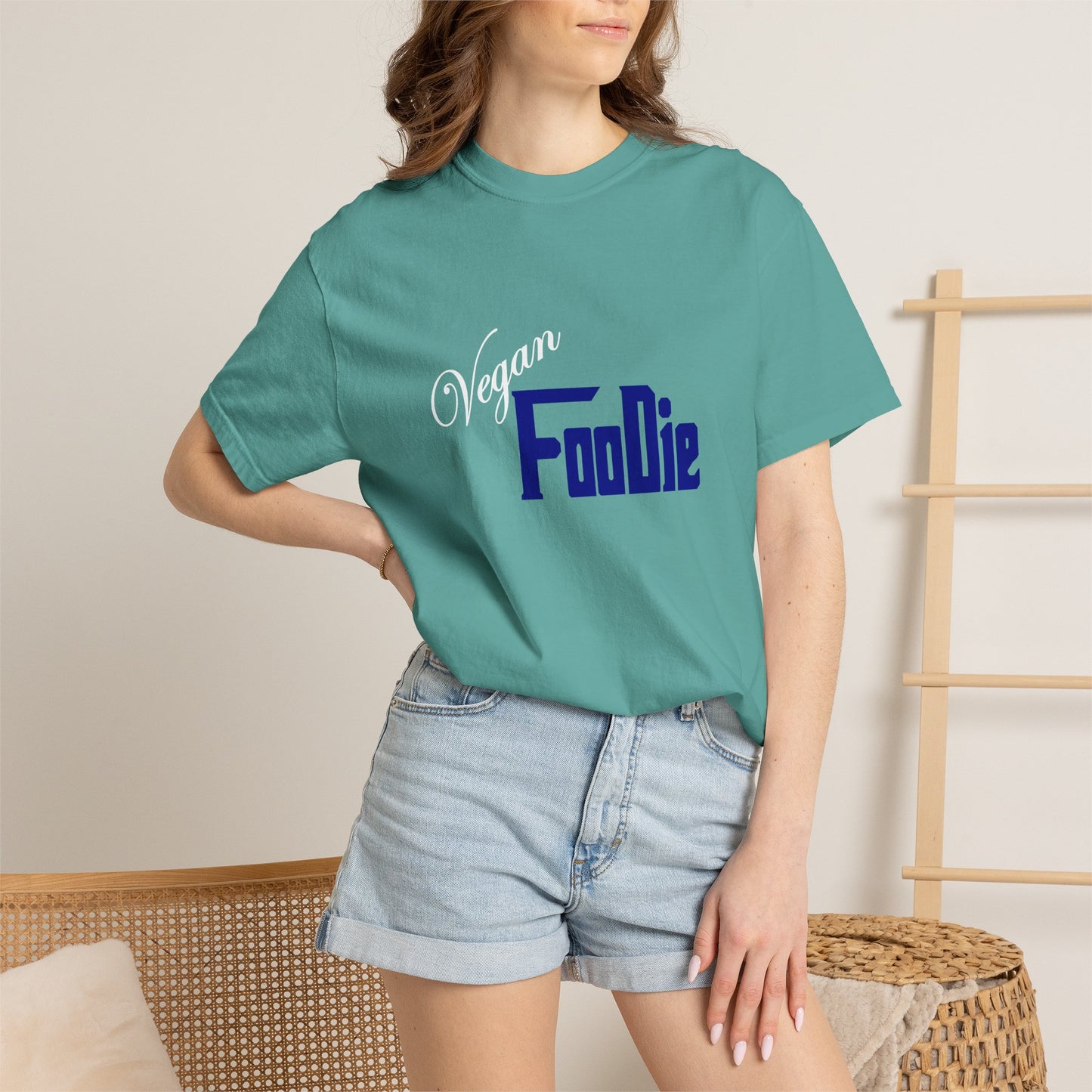 L.O.E.F Unisex Vegan Foodie Tee Shirt (Dark Blue)