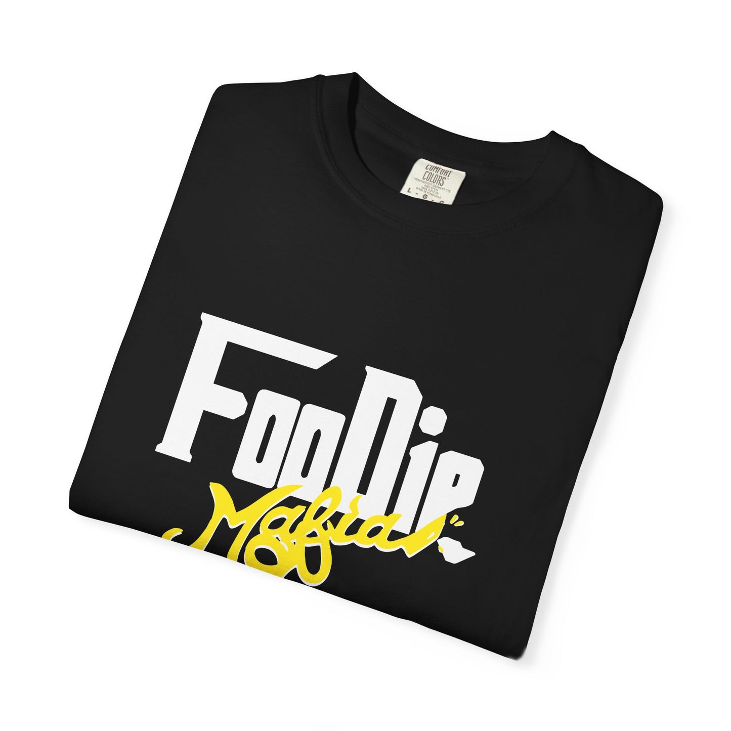 L.O.E.F White Foodie Mafia Unisex Tee shirt (Bright Yellow)