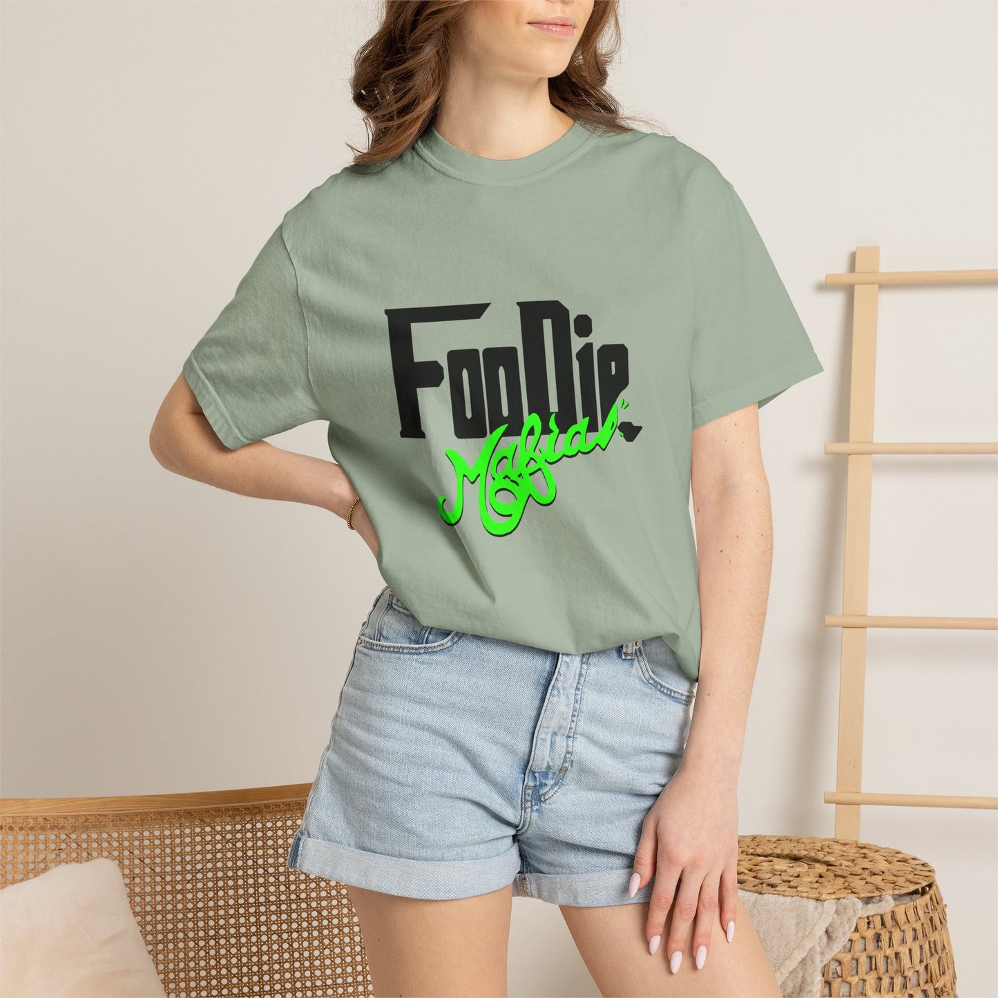 L.O.E.F Foodie Mafia Unisex Tee Shirt (Neon Green)