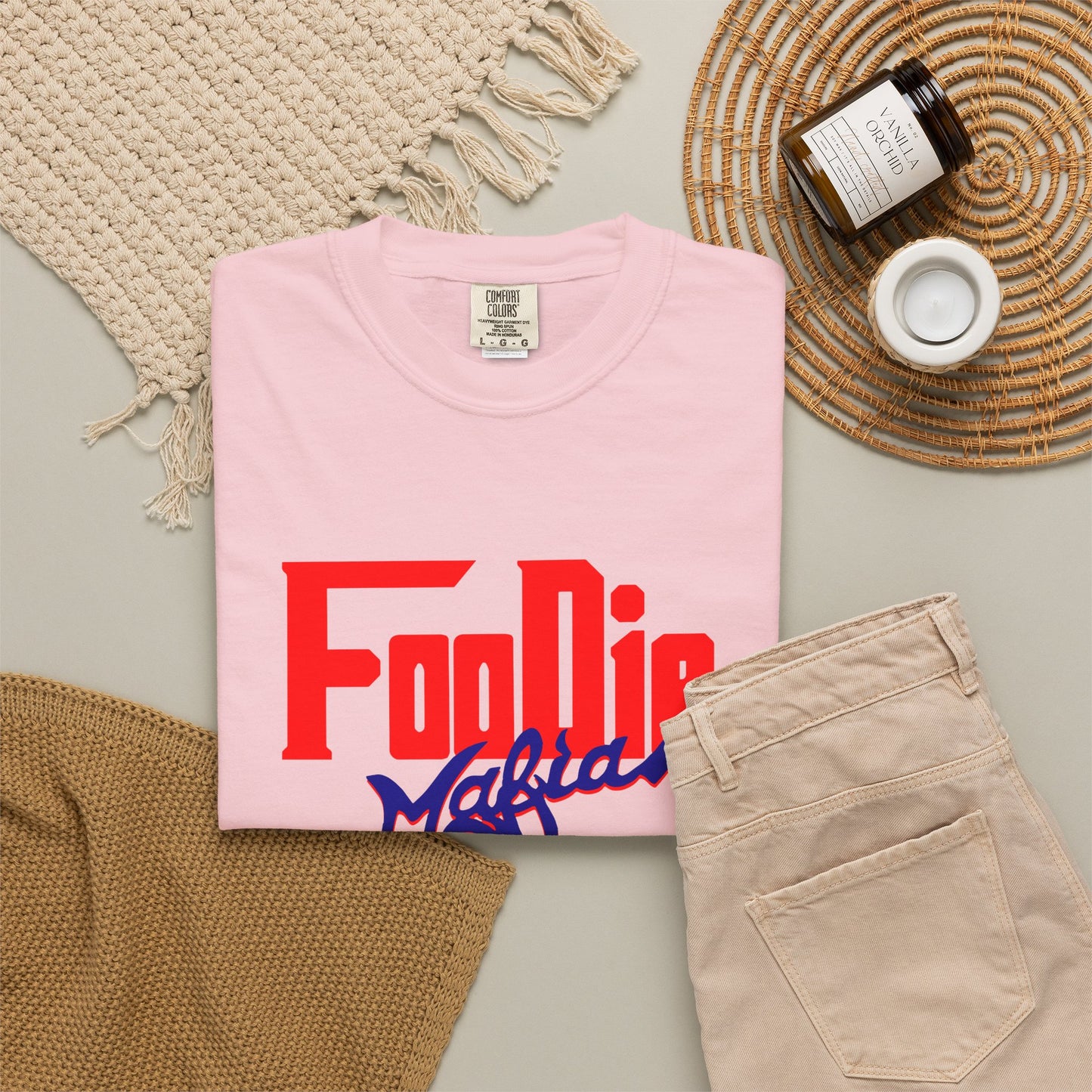 L.O.E.F Red Foodie Mafia Unisex Tee shirt (Dark Blue)