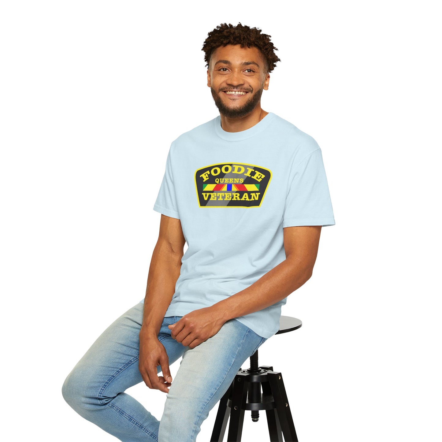L.O.E.F Foodie Veteran QUEENS Unisex Tee Shirt (Yellow)