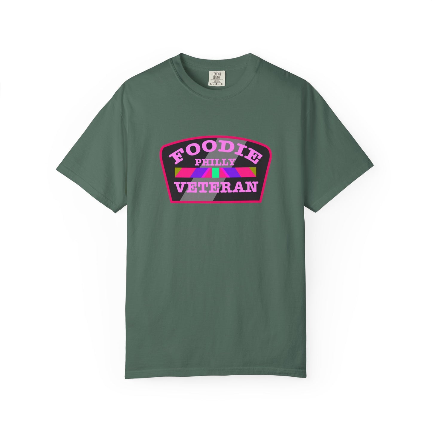 L.O.E.F Foodie Veteran PHILLY Unisex Tee Shirt (Pink)