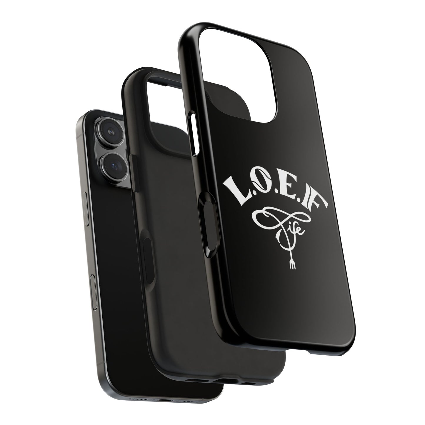 L.O.E.F Black Glossy Protective Phone Case