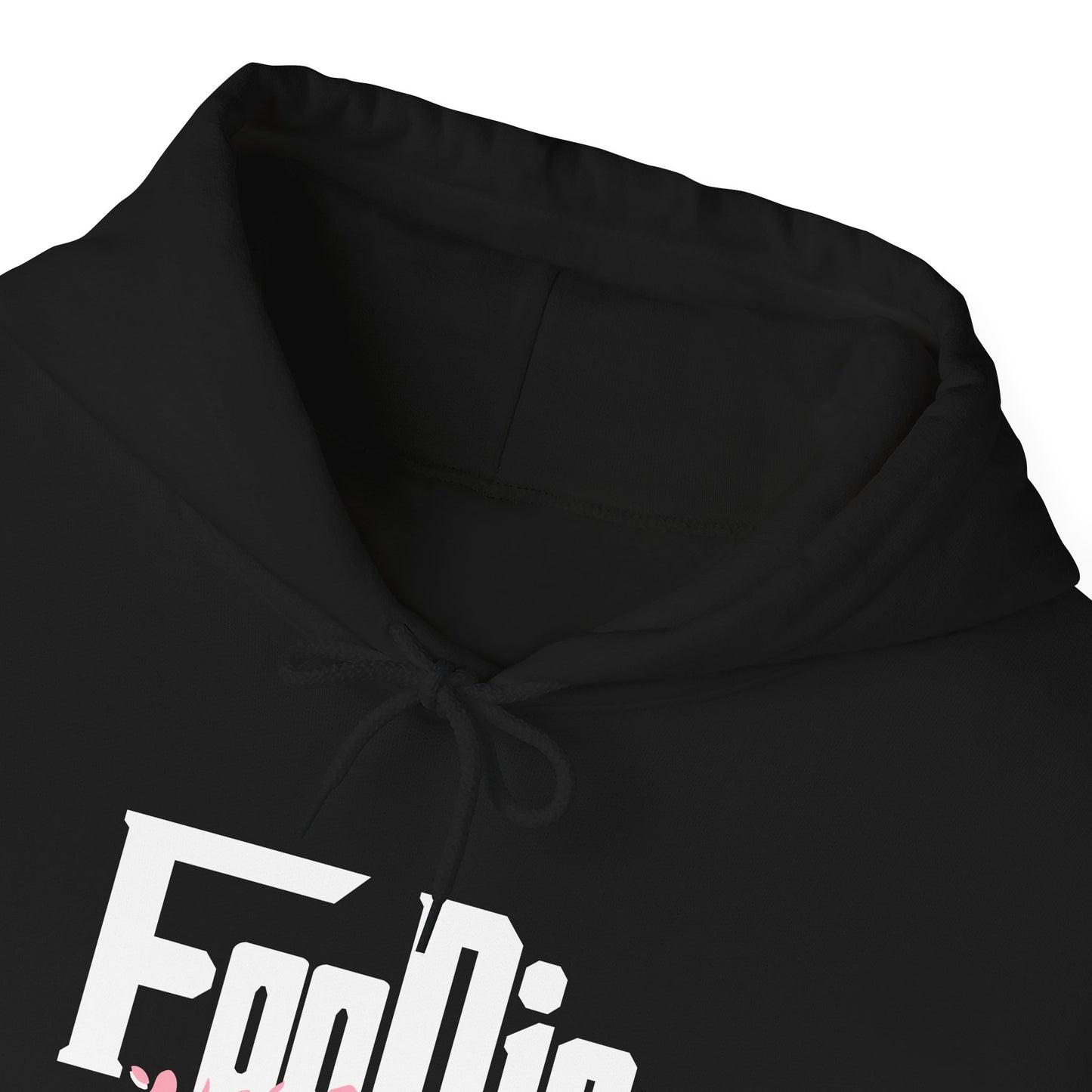 L.O.E.F White Foodie Mafia Unisex Hooded Sweatshirt (Soft Pink)