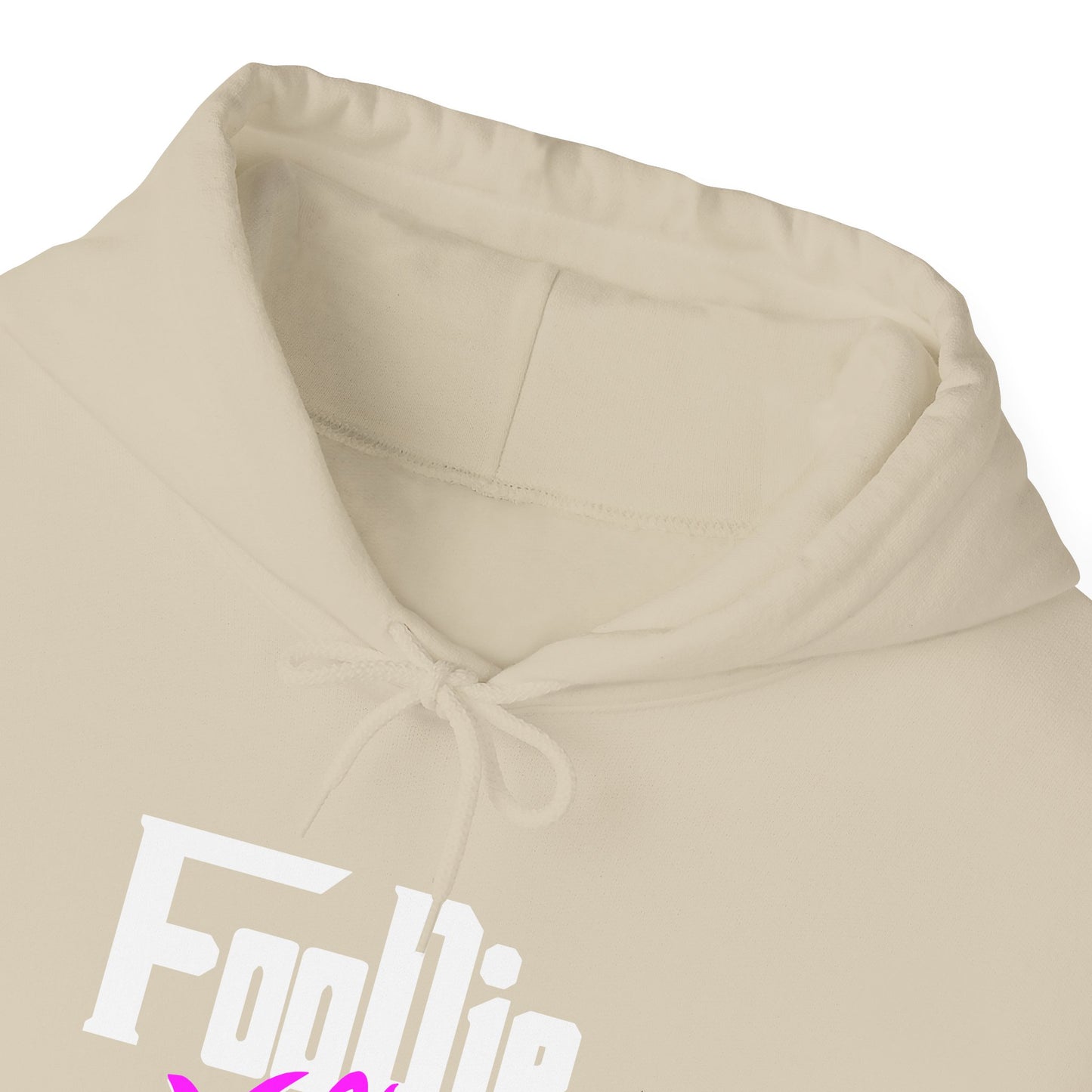 L.O.E.F White Foodie Mafia Unisex Hooded Sweatshirt (Fuchsia)